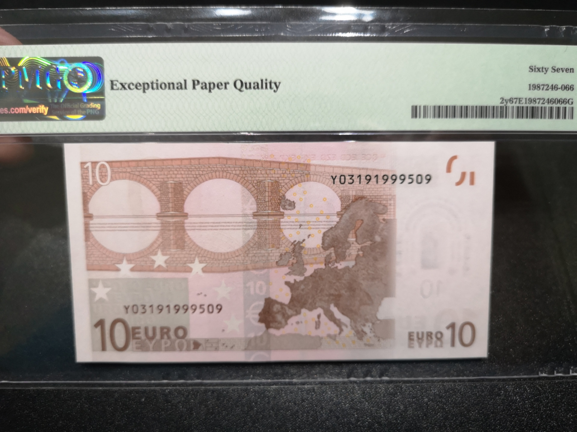 《外钞收藏家》第一百四十四期拍卖（本期85件） 一签10欧元 PMG67 希腊版 无47