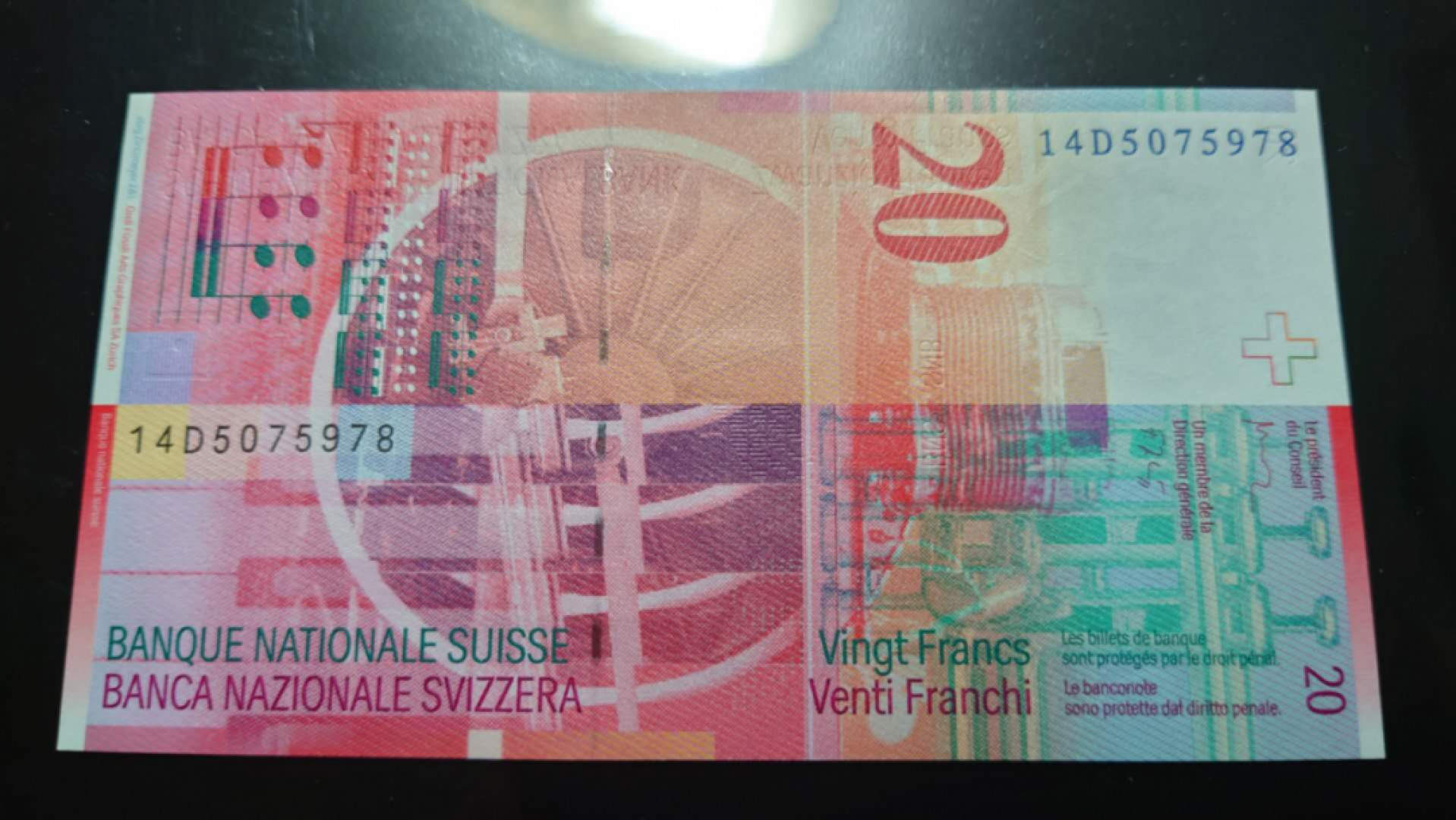 【囧羊收藏】精选微拍第39期暨2021年第三十期 双十一特辑 2014年瑞士20法郎 手版 全程无4尾号978