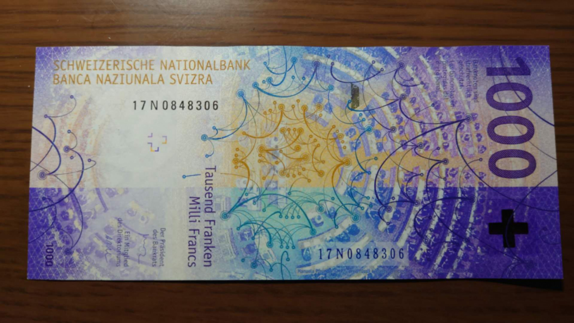 【囧羊收藏】精选微拍第39期暨2021年第三十期 双十一特辑 2017年瑞士1000法郎 全新UNC