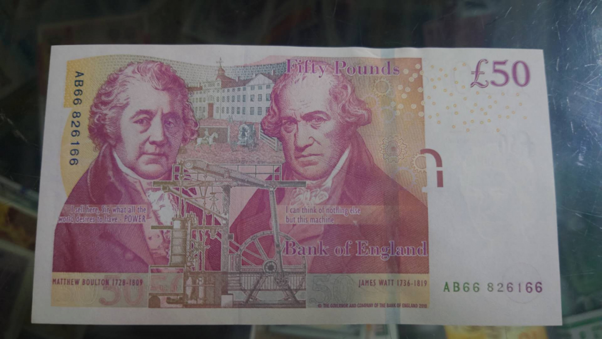 【囧羊收藏】精选微拍第39期暨2021年第三十期 双十一特辑 2010年英国F序列50镑 全新UNC无47双尾66