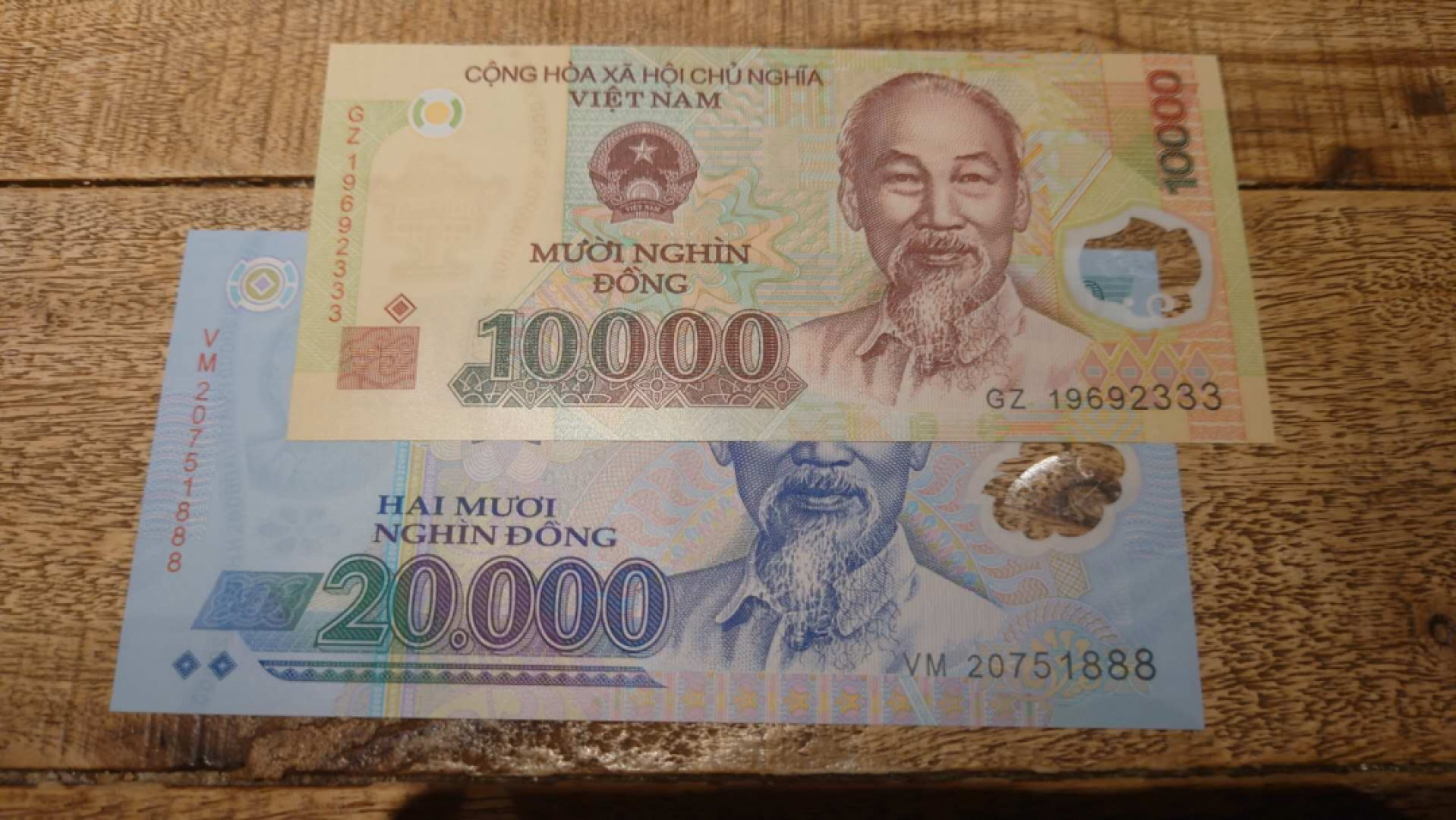 【囧羊收藏】精选微拍第39期暨2021年第三十期 双十一特辑 越南10000+20000盾 塑料钞 如图222+888豹子号各一张