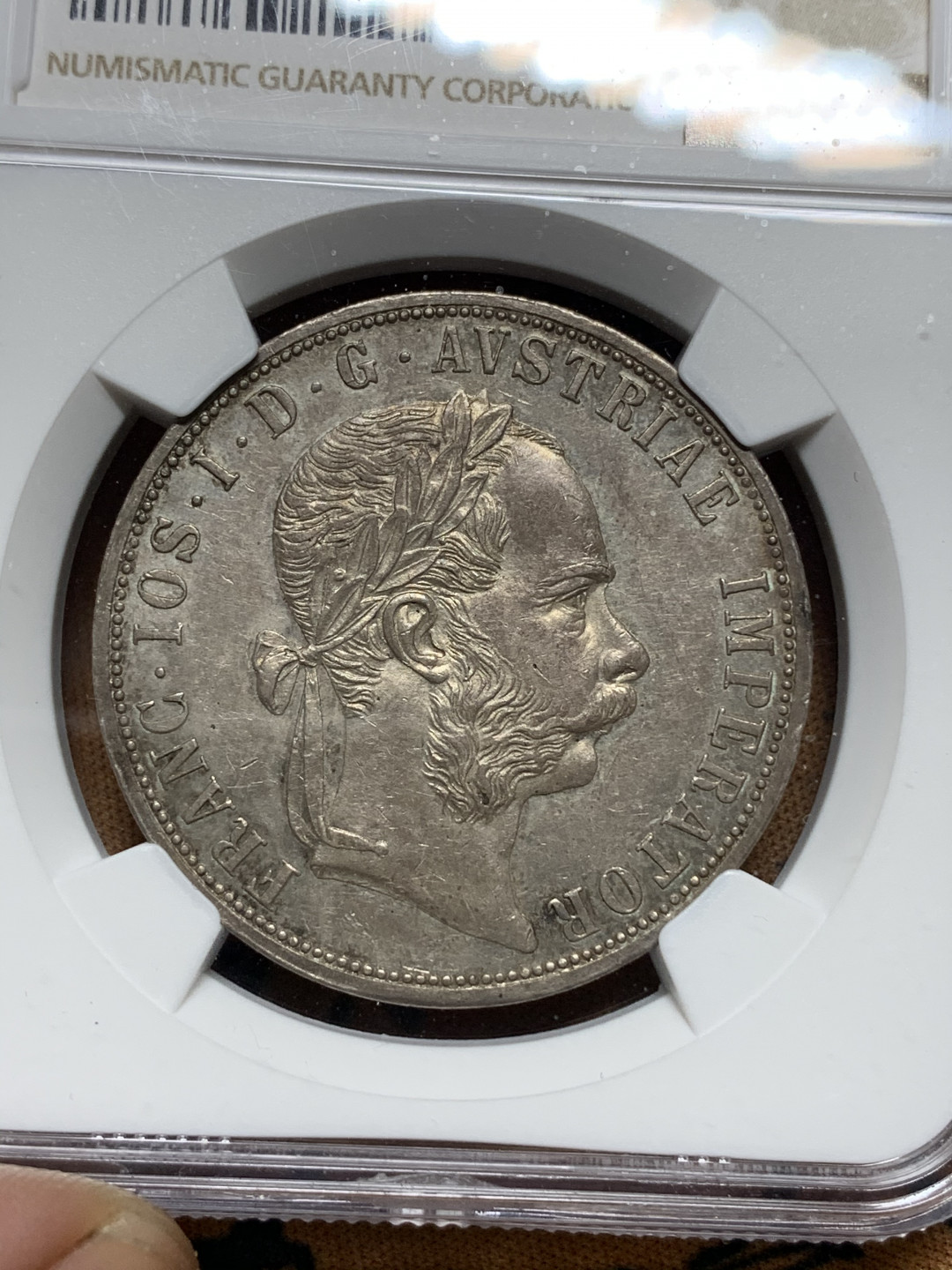 《竞宝斋》钱币微拍-第13场-本周日，周一2场连拍（全场顺丰包邮） NGC-MS60 1892奥匈帝国2弗洛林大银币，更多请看介绍