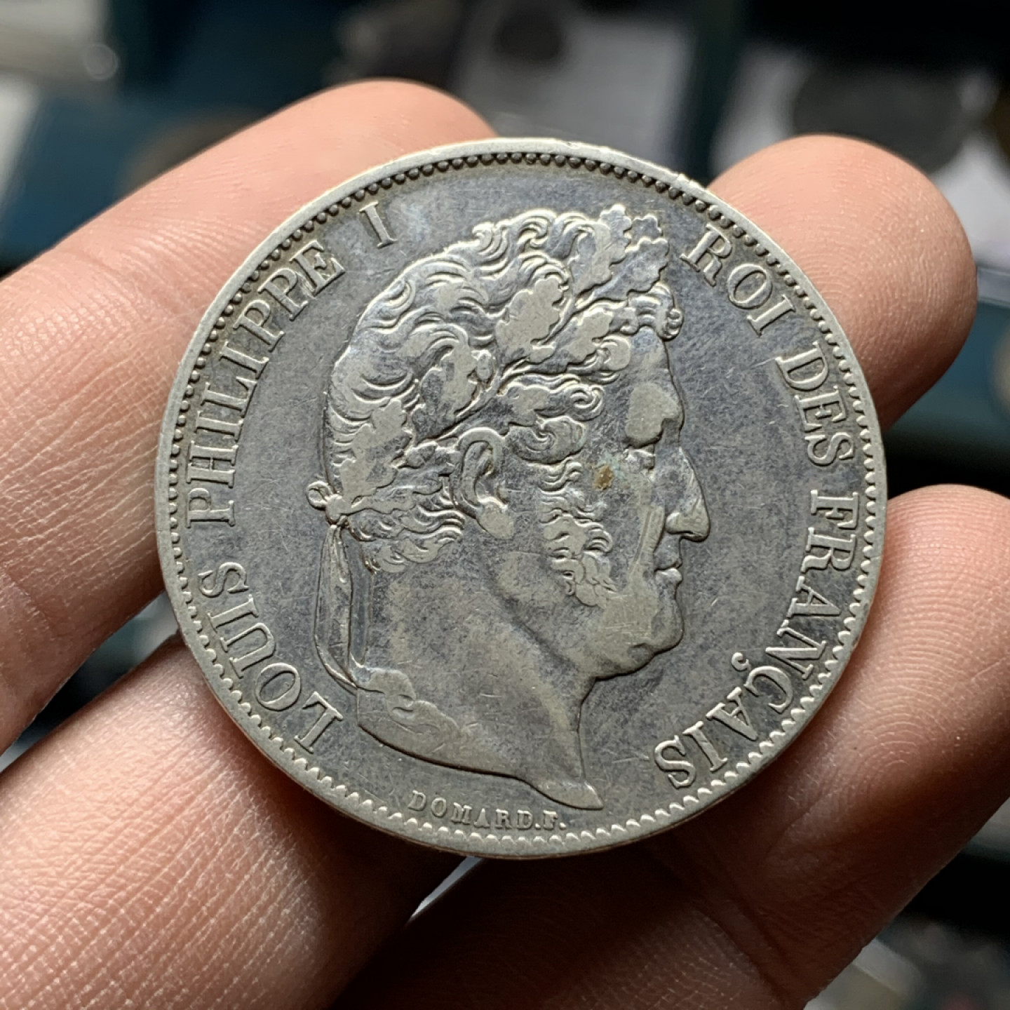 《竞宝斋》钱币微拍-第13场-本周日，周一2场连拍（全场顺丰包邮） 法国 1848年 好品 菲利普 5法郎大银币