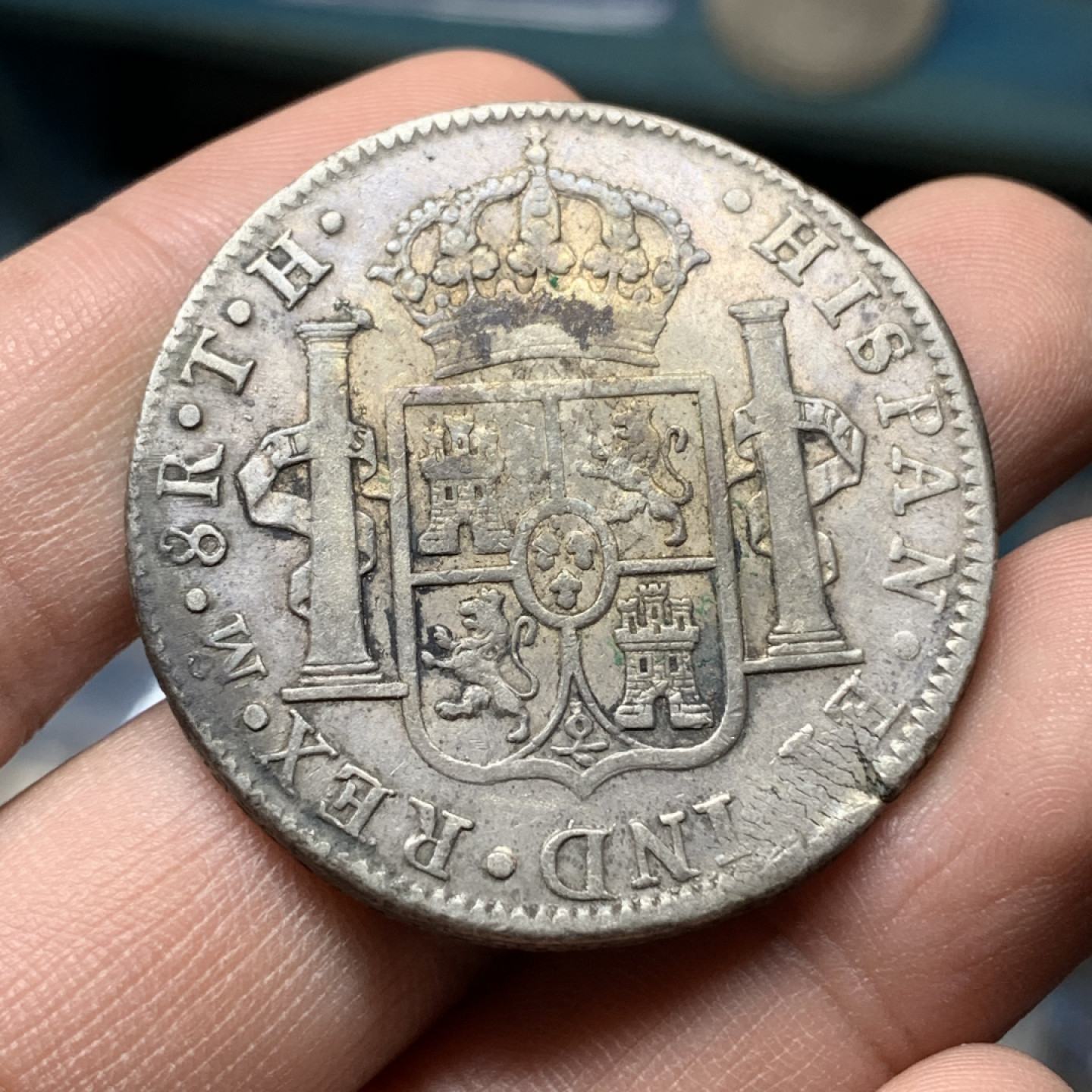 《竞宝斋》钱币微拍-第13场-本周日，周一2场连拍（全场顺丰包邮） 1806年 MO TH 墨西哥 卡四 8R 大银币 原味包浆