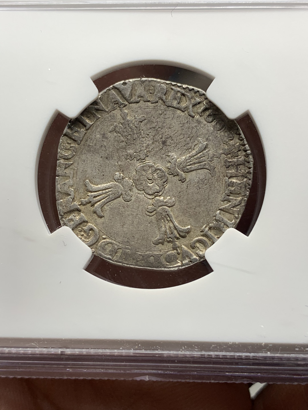 《竞宝斋》钱币微拍-第13场-本周日，周一2场连拍（全场顺丰包邮） 冠军 NGC-XF45 法国 1602-Z年 格勒诺布尔 亨利四世 1/4埃居 银币 无拍卖记录NGC评级唯一一枚 非常稀少