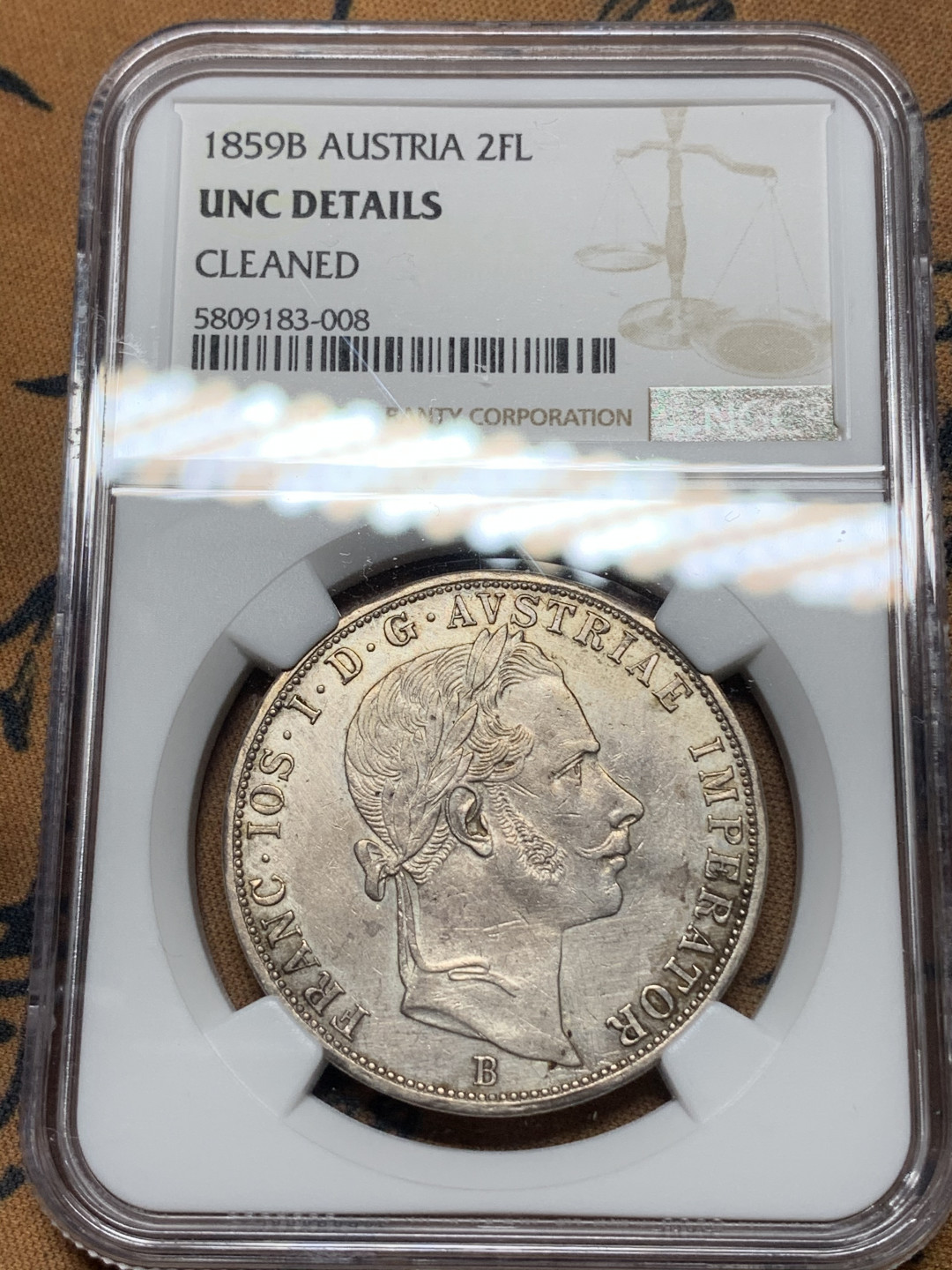 《竞宝斋》钱币微拍-第13场-本周日，周一2场连拍（全场顺丰包邮） 1859奥匈帝国2弗洛林大银币，更多请看介绍