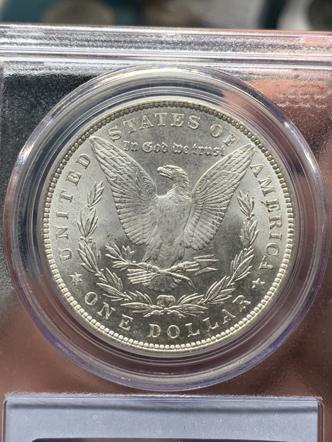 《竞宝斋》钱币微拍-第13场-本周日，周一2场连拍（全场顺丰包邮） pcgs-MS64 美国 1886年 1元摩根银币，原光出厂状态