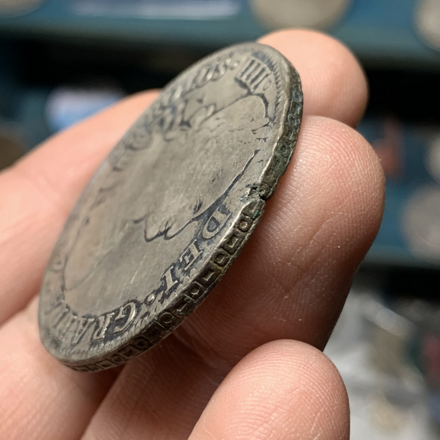 《竞宝斋》钱币微拍-第13场-本周日，周一2场连拍（全场顺丰包邮） 1807年 MO TH 墨西哥 卡四 8R 大银币 原味包浆