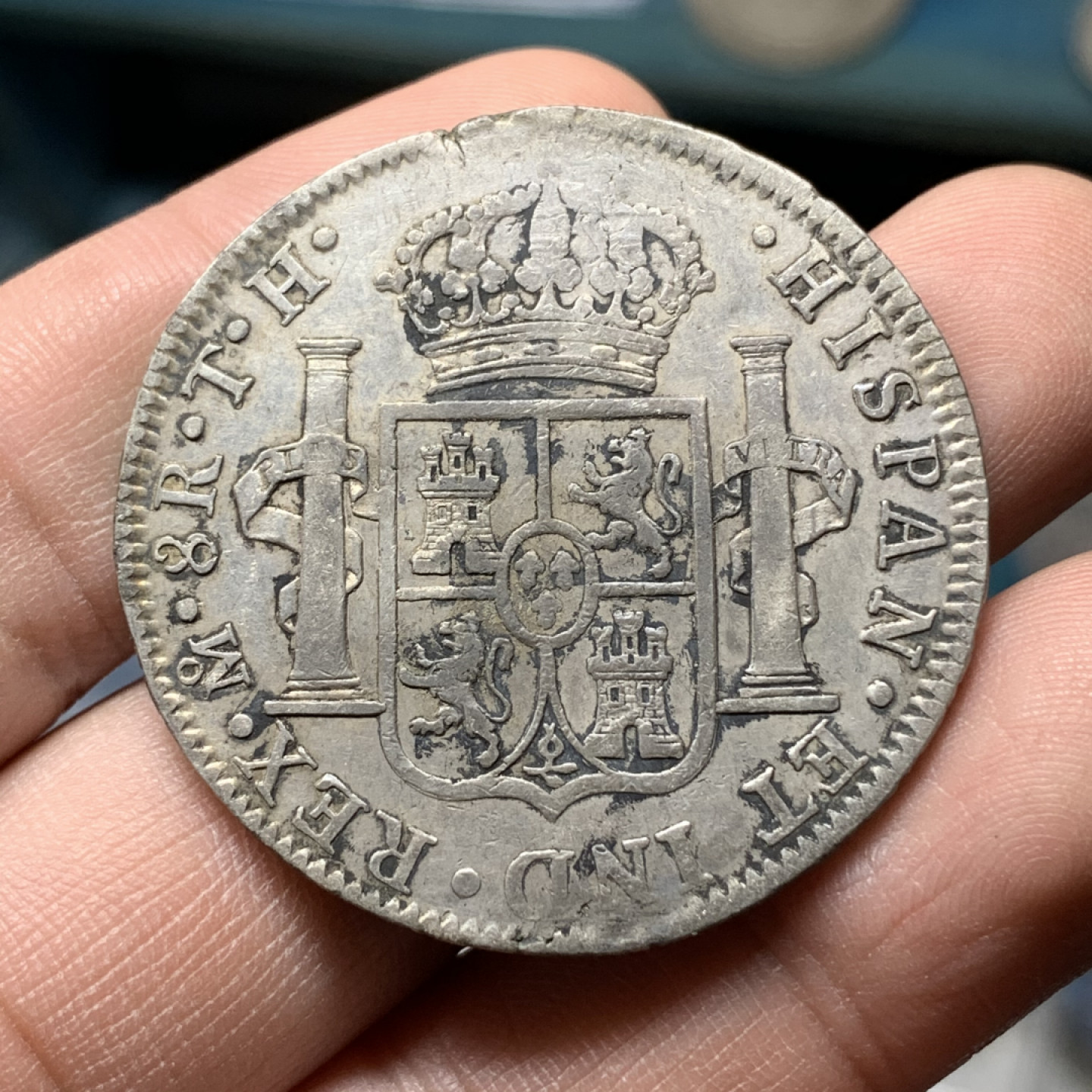 《竞宝斋》钱币微拍-第13场-本周日，周一2场连拍（全场顺丰包邮） 1807年 MO TH 墨西哥 卡四 8R 大银币 原味包浆