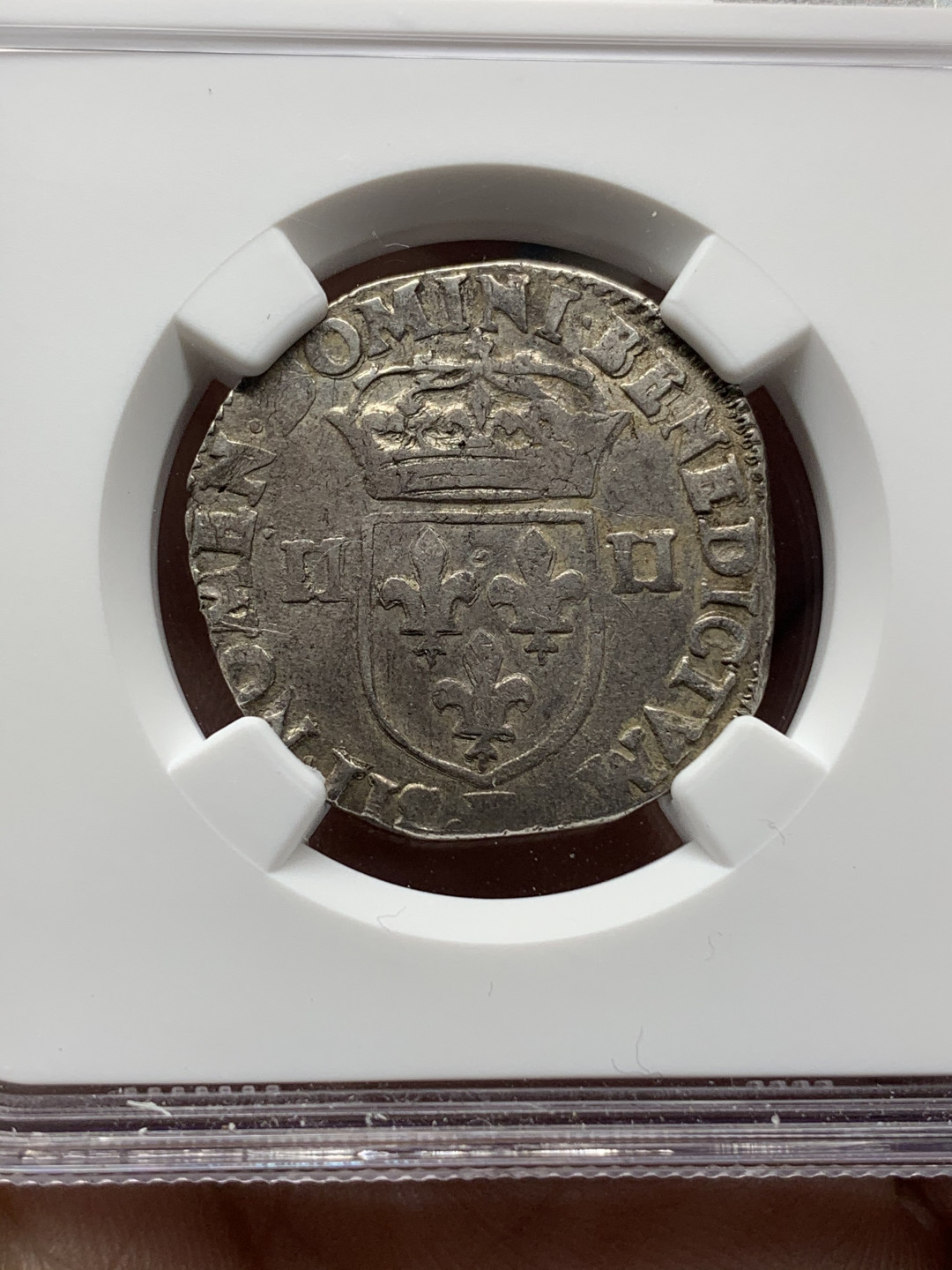 《竞宝斋》钱币微拍-第13场-本周日，周一2场连拍（全场顺丰包邮） 冠军 NGC-XF45 法国 1602-Z年 格勒诺布尔 亨利四世 1/4埃居 银币 无拍卖记录NGC评级唯一一枚 非常稀少
