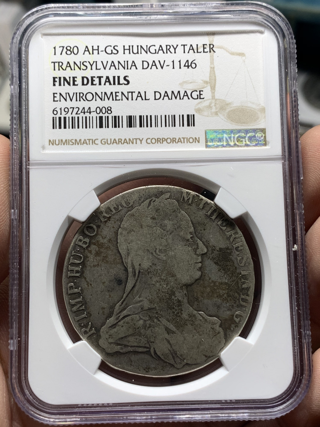 《竞宝斋》钱币微拍-第13场-本周日，周一2场连拍（全场顺丰包邮） 1780奥匈帝国 原铸 大奶妈 AH.GS 稀有版别，更多请看介绍