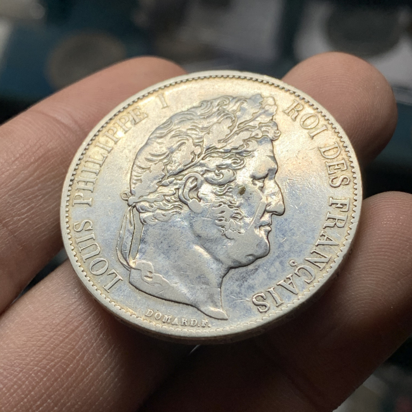 《竞宝斋》钱币微拍-第13场-本周日，周一2场连拍（全场顺丰包邮） 法国 1848年 好品 菲利普 5法郎大银币