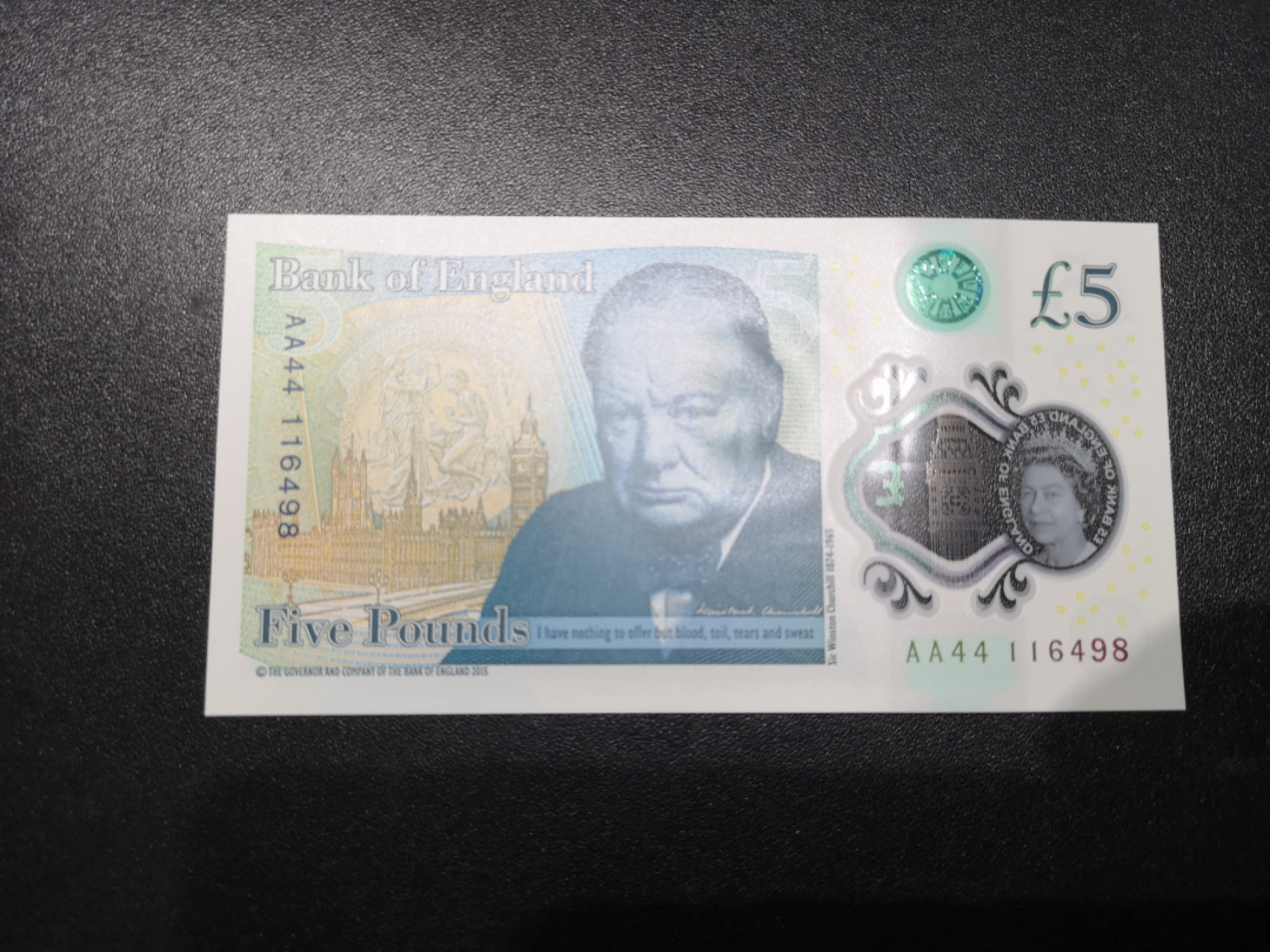 《外钞收藏家》第一百四十六期拍卖-超百件大拍场（本期106件） 英国G序列2015年5英镑AA版UNC