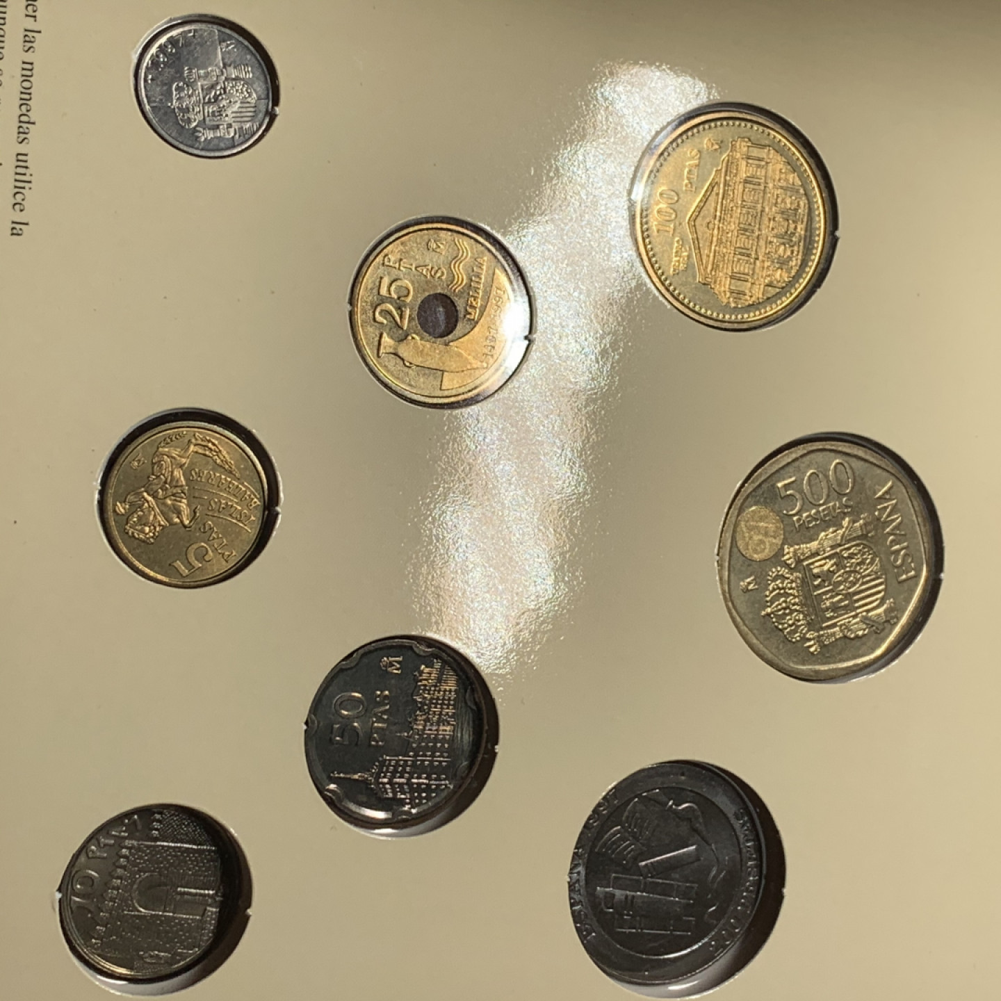 《竞宝斋》钱币微拍-第14场-本周日，周一2场连拍（全场顺丰包邮） 西班牙1997年卡装8枚装套币