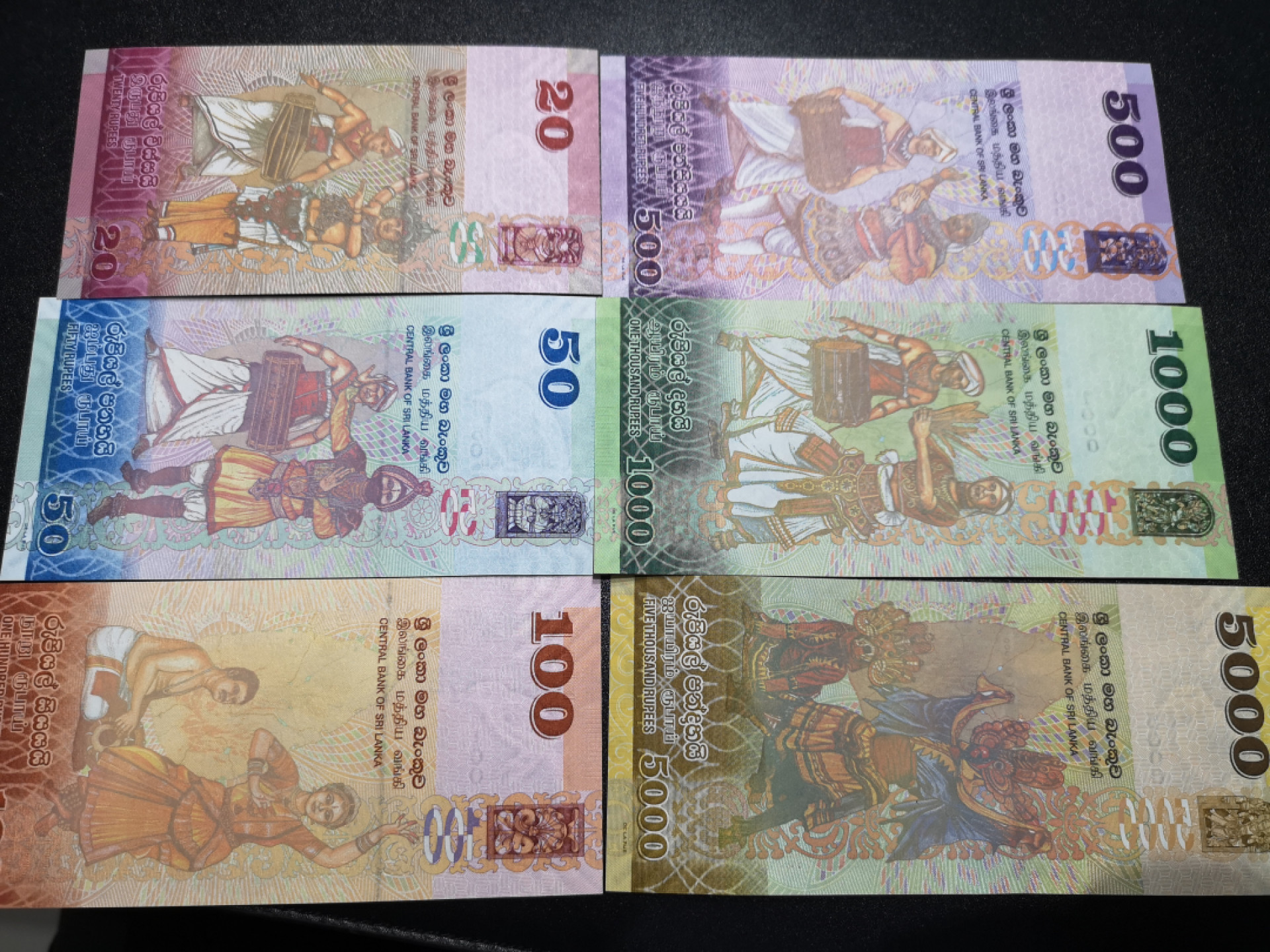 《外钞收藏家》第一百四十六期拍卖-超百件大拍场（本期106件） 斯里兰卡 一套 共6张 全新UNC