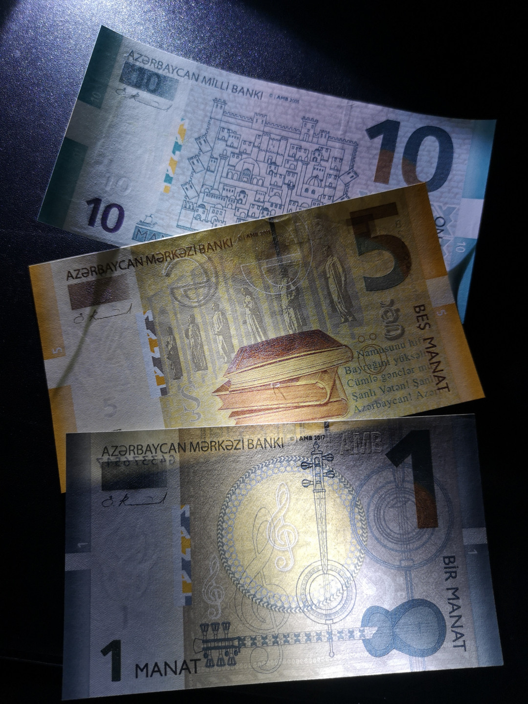 《外钞收藏家》第一百四十六期拍卖-超百件大拍场（本期106件） 阿塞拜疆 一套 3张 全新UNC