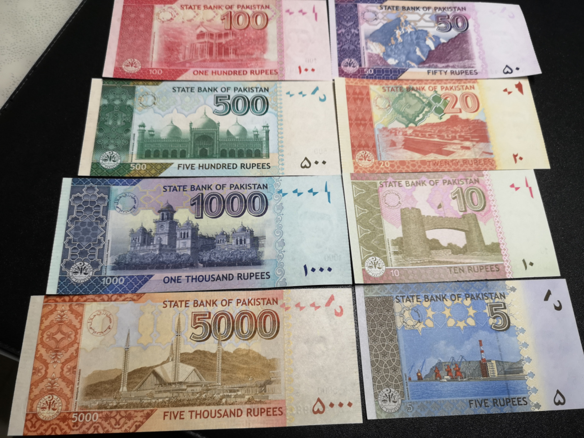 《外钞收藏家》第一百四十六期拍卖-超百件大拍场（本期106件） 巴基斯坦 一套 8张 全新UNC