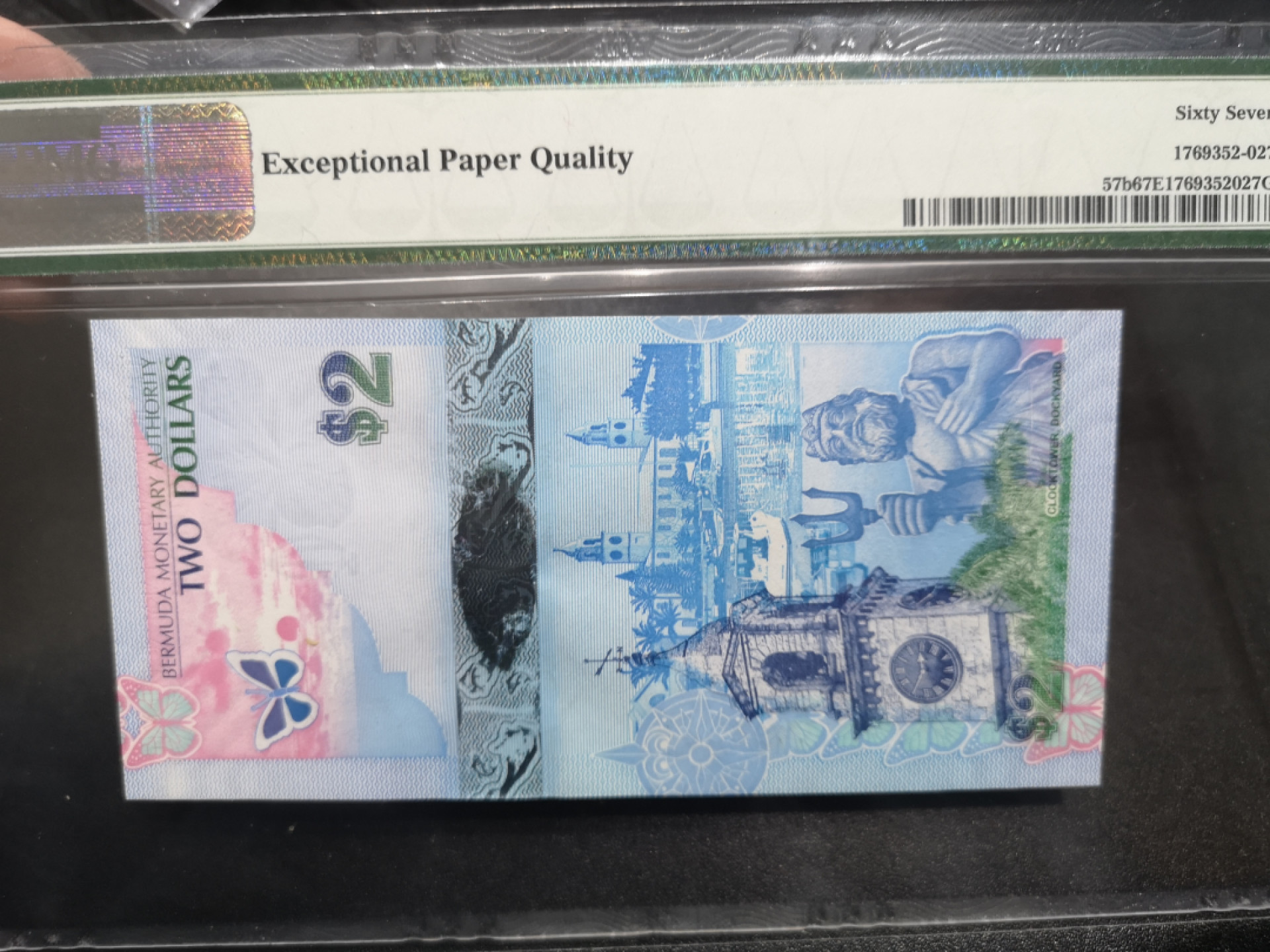 《外钞收藏家》第一百四十六期拍卖-超百件大拍场（本期106件） 2009年百慕大2刀 PMG67