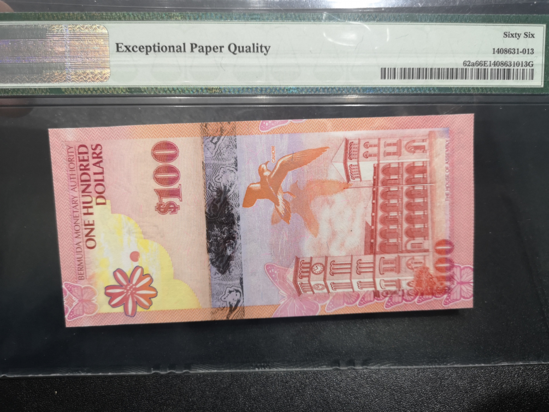 《外钞收藏家》第一百四十六期拍卖-超百件大拍场（本期106件） 2009年百慕大100刀 PMG66 洋葱冠 844百位号