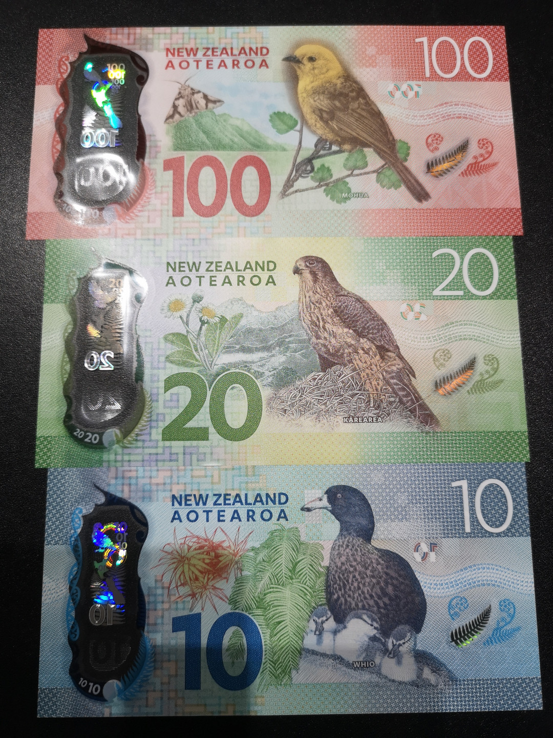 《外钞收藏家》第一百四十六期拍卖-超百件大拍场（本期106件） 新西兰明亮版塑料炒10、20、100UNC各一枚