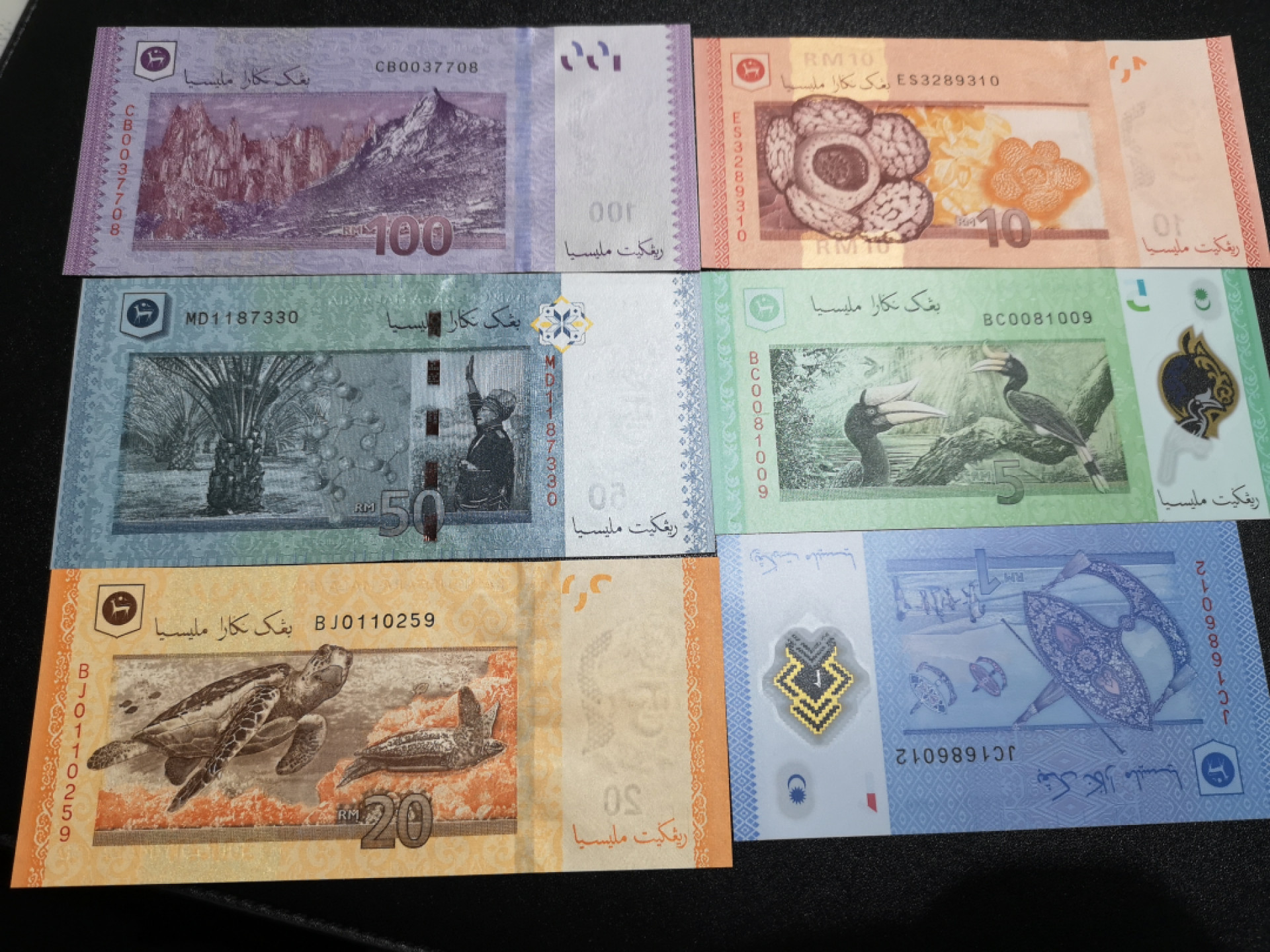 《外钞收藏家》第一百四十六期拍卖-超百件大拍场（本期106件） 马来西亚一套 6张 全新UNC