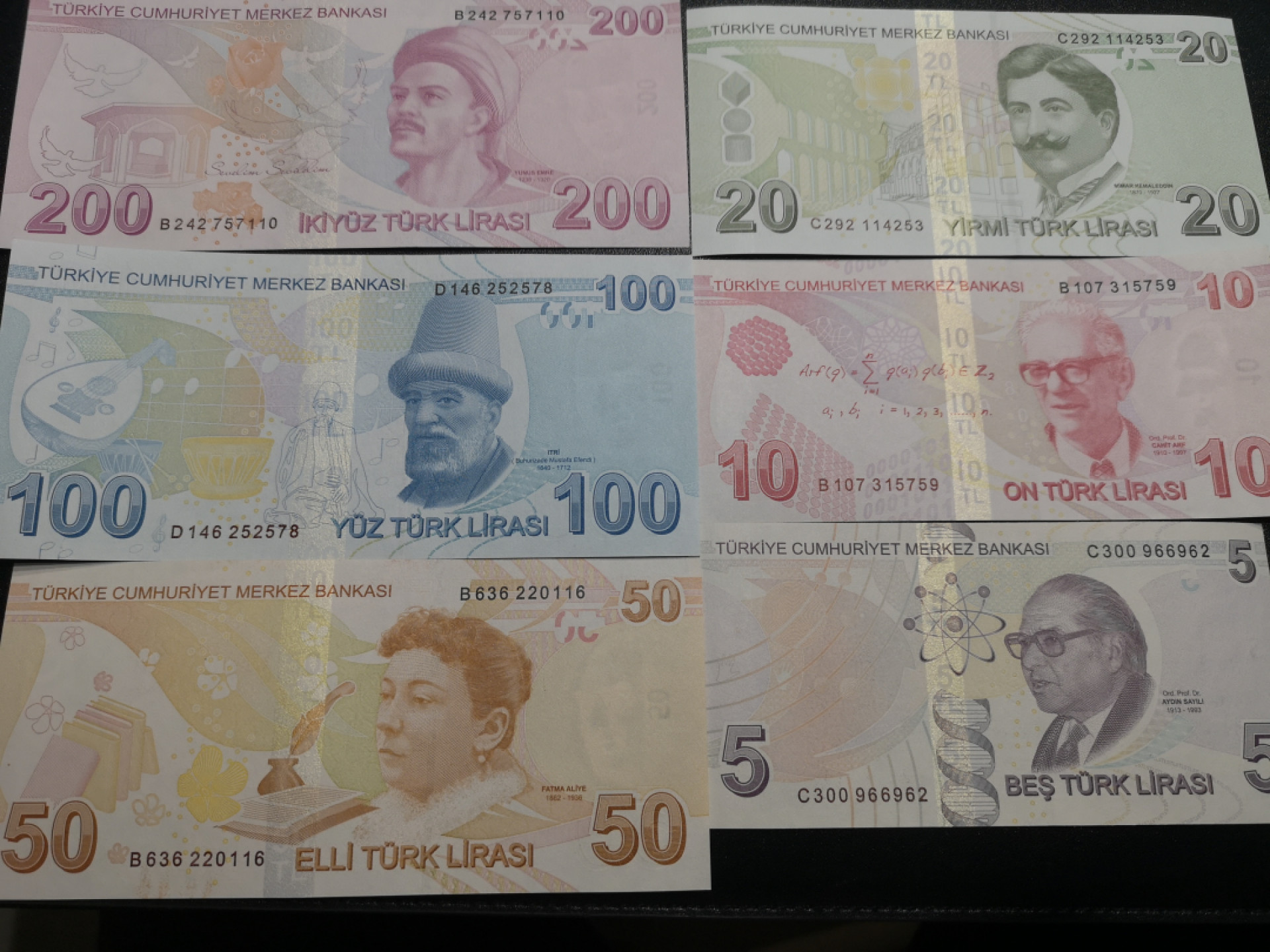 《外钞收藏家》第一百四十六期拍卖-超百件大拍场（本期106件） 土耳其 一套 共6张 全新UNC