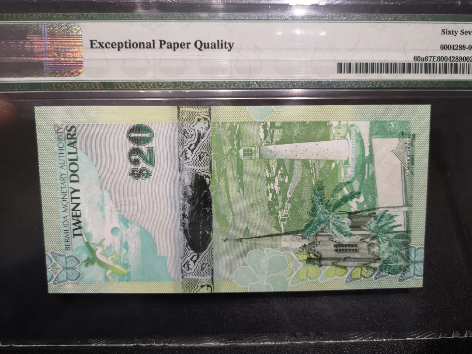 《外钞收藏家》第一百四十六期拍卖-超百件大拍场（本期106件） 2009年百慕大20刀 PMG67