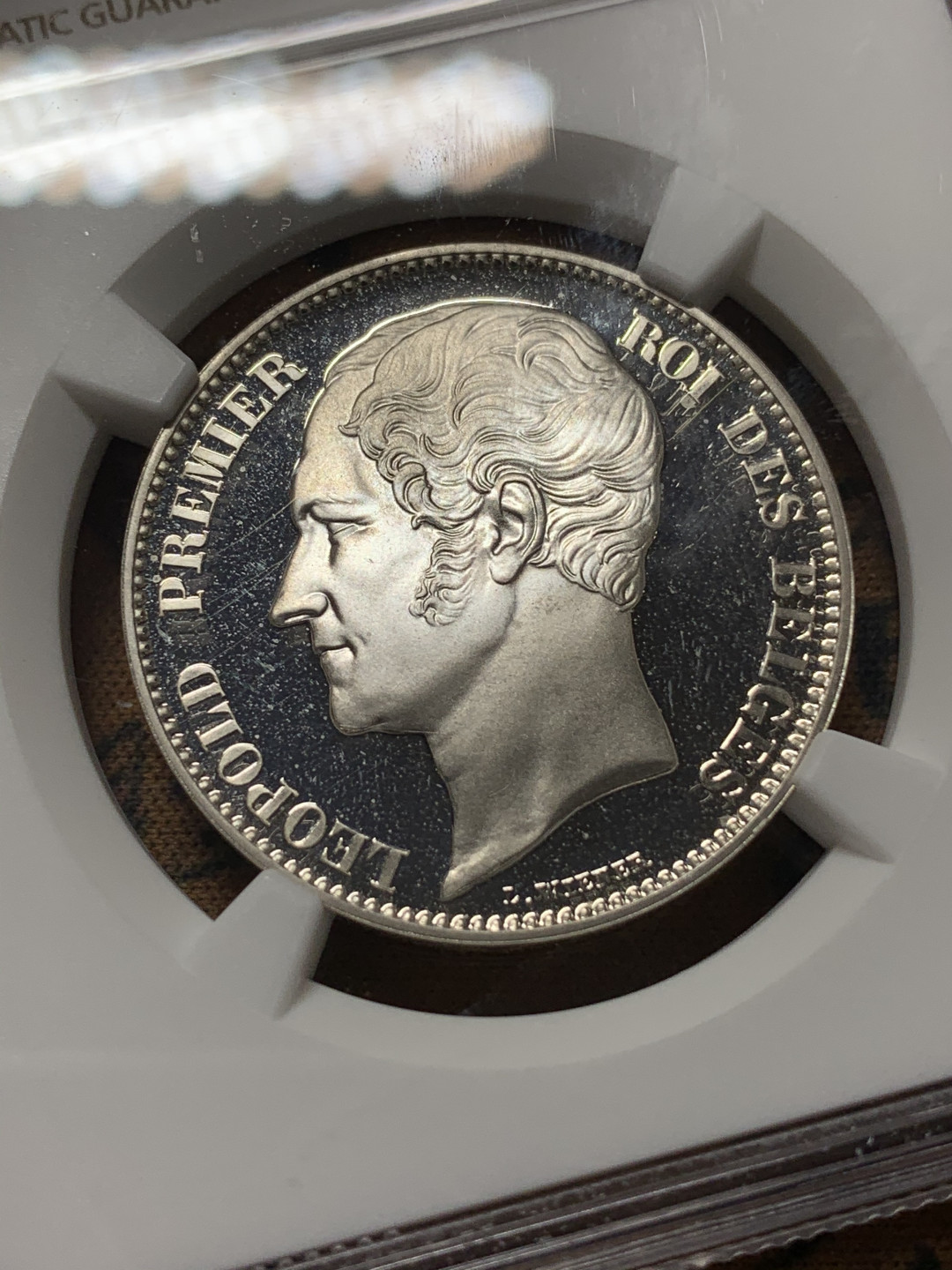 《竞宝斋》钱币微拍-第14场-本周日，周一2场连拍（全场顺丰包邮） 亚军 NGC-PF68 比利时 1848-R年 2.5法郎 银币 后铸PROOF 样币 非常稀少