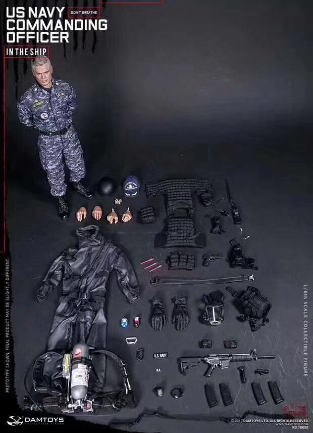 零元拍：DAMTOYS 78050 1/6 末日孤舰 美国海军 指挥官 汤姆钱德勒，全新未拆。