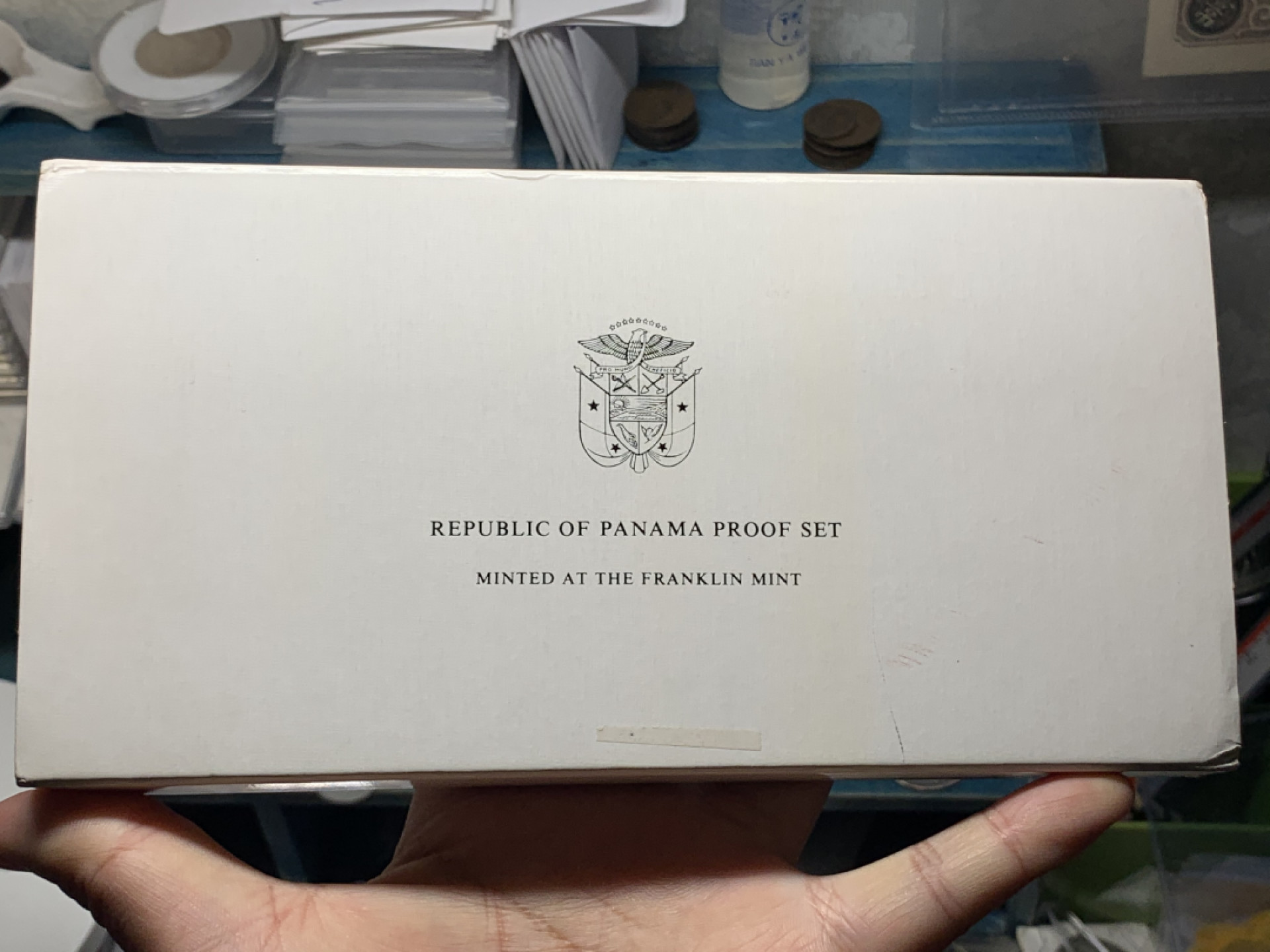 《竞宝斋》钱币微拍-第14场-本周日，周一2场连拍（全场顺丰包邮） 巴拿马1978年 独立75周年套币 三枚大银币 含5盎司大银币