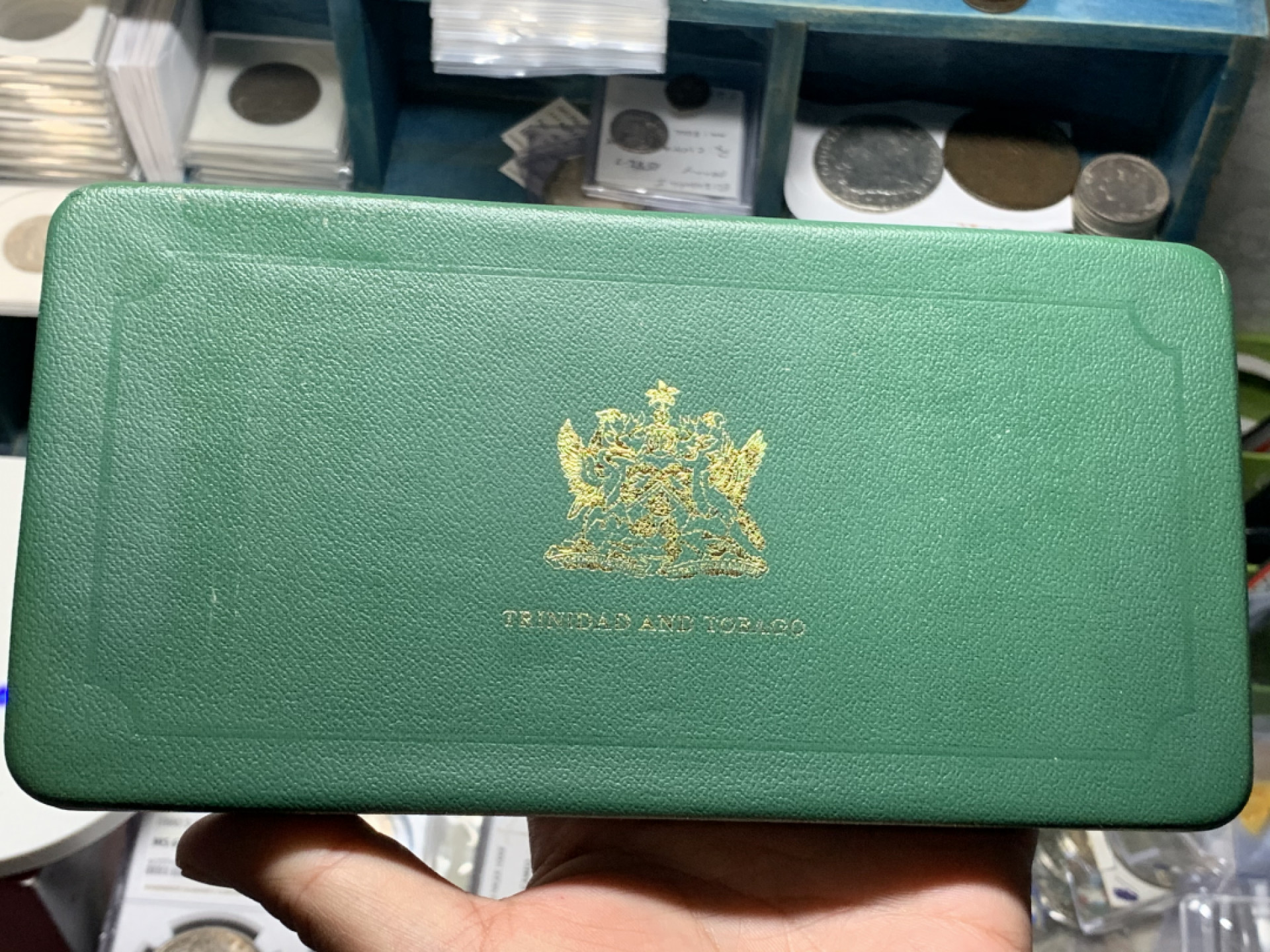 《竞宝斋》钱币微拍-第14场-本周日，周一2场连拍（全场顺丰包邮） 特立尼达和多巴哥1972年 含一枚银币29.70克