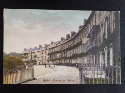 百年欧洲明信片精选场（全部有出处、方便收藏） - 英国 bath浴场巴斯萨默塞特广场