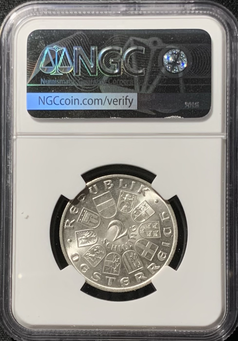 紫瑗钱币——第153期拍卖 奥地利 1928年 舒伯特 2先令 银币 NGC MS63