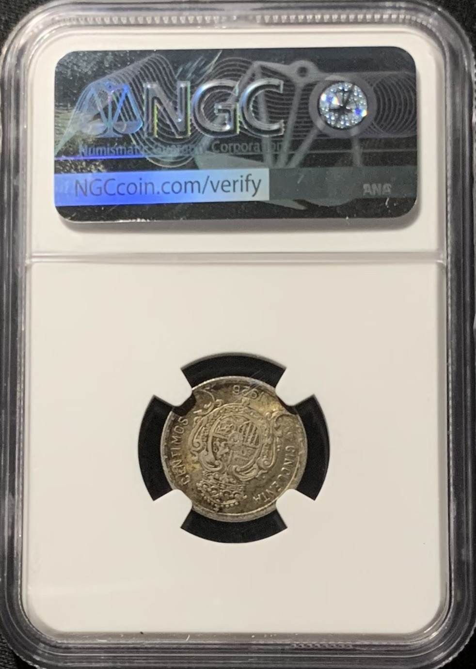 紫瑗钱币——第153期拍卖 西班牙 1926年 阿方索十三世 50分 银币 NGC MS62 环彩