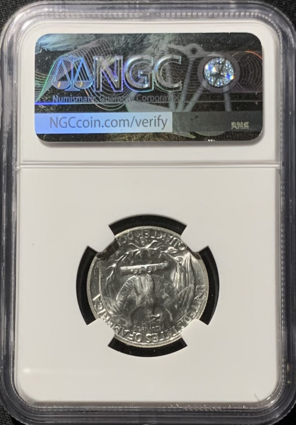 紫瑗钱币——第153期拍卖 美国 1957年 D版 华盛顿 25美分 1/4美元 银币 NGC MS63