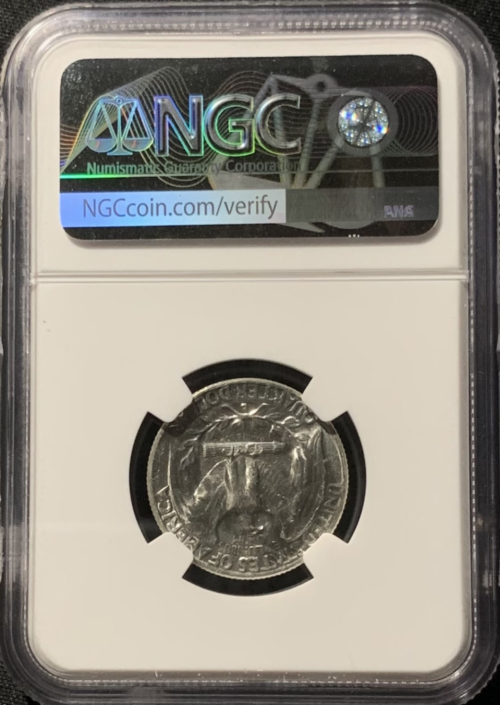 紫瑗钱币——第153期拍卖 美国 1957年 D版 华盛顿 25美分 1/4美元 银币 NGC MS64