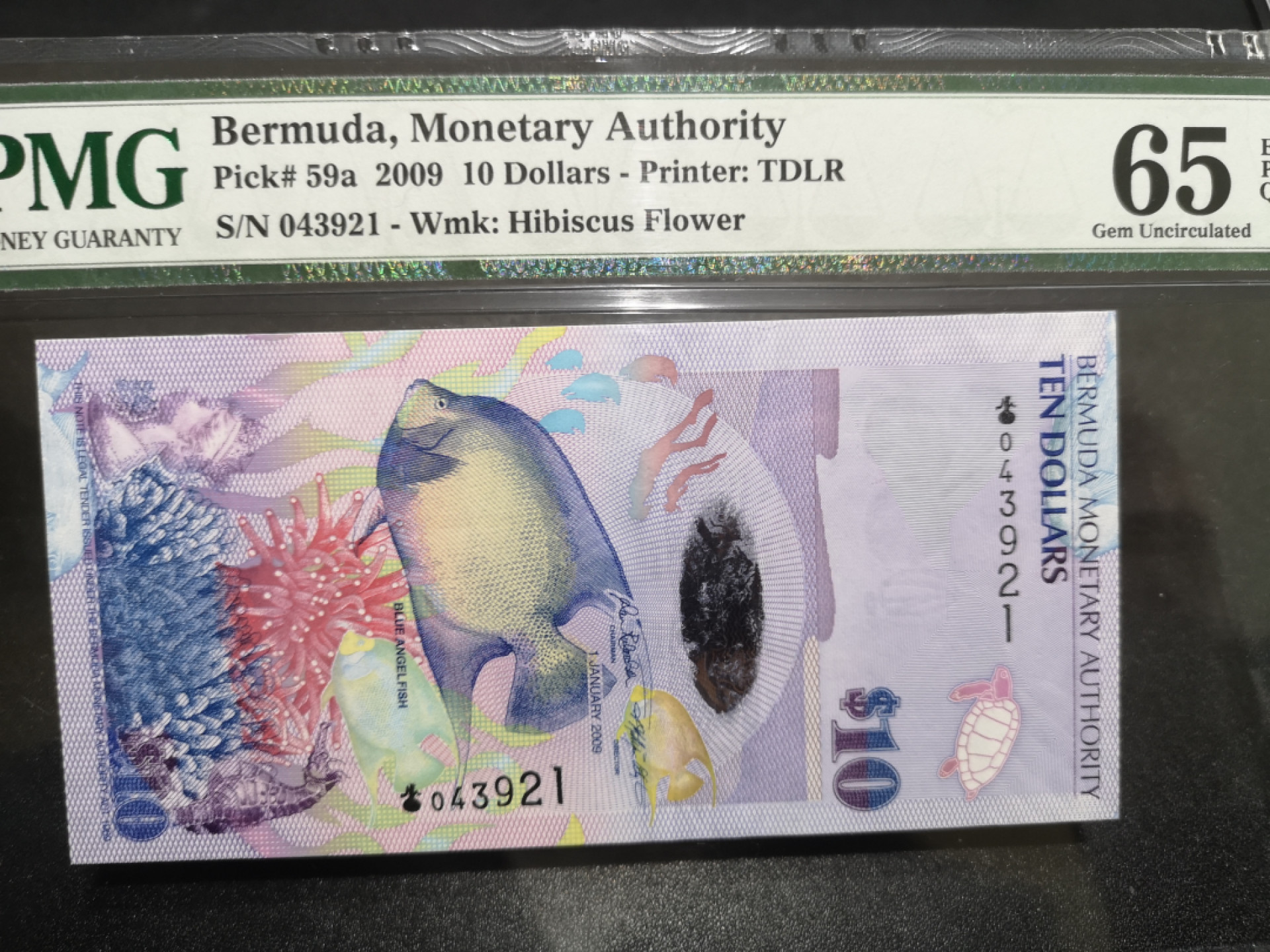 《外钞收藏家》第一百四十七期拍卖连拍第一场（98件） 2009年百慕大10刀 PMG65 洋葱冠