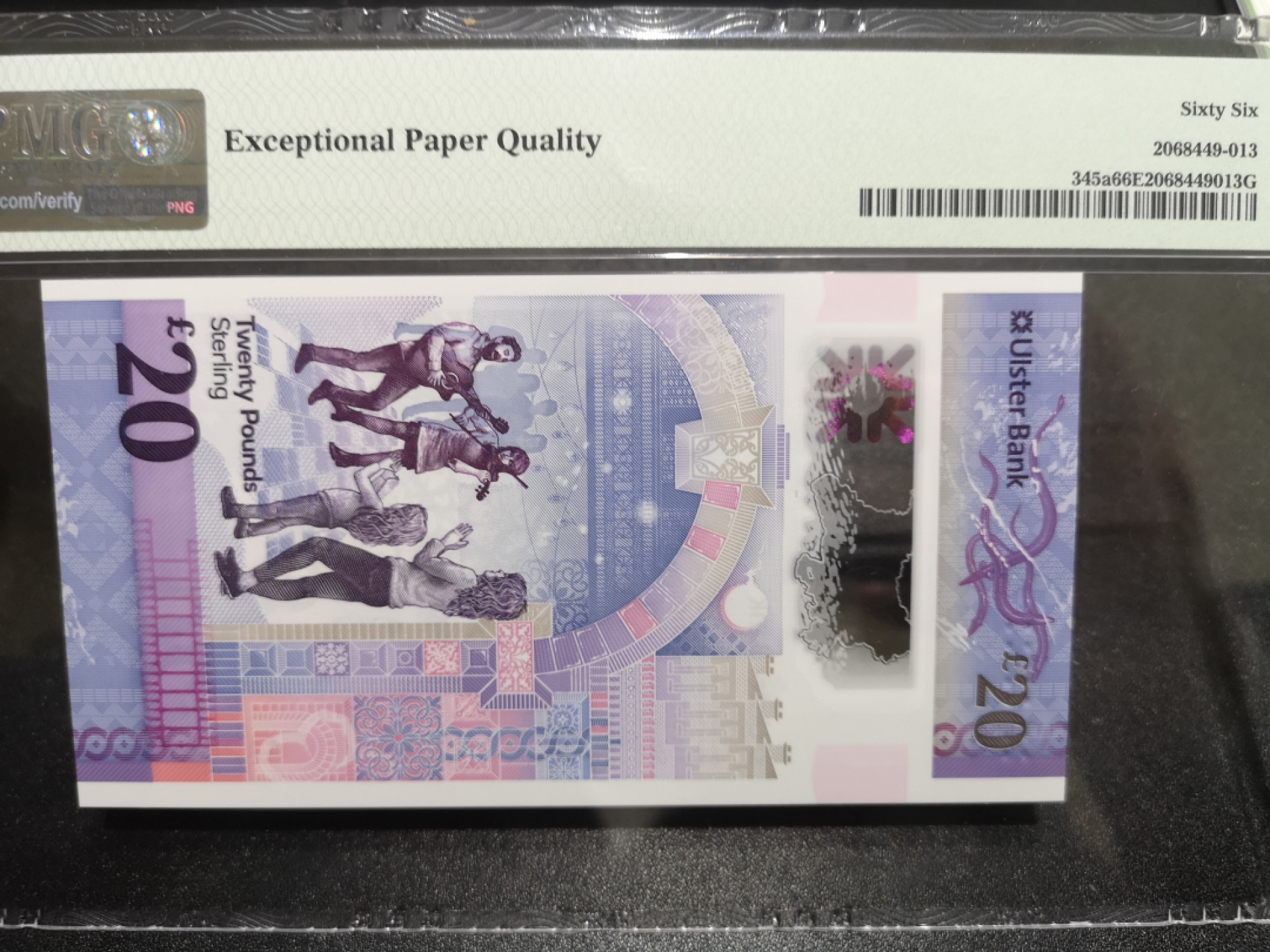 《外钞收藏家》第一百四十七期拍卖连拍第一场（98件） 2019年北爱尔兰20镑 AA冠 PMG66