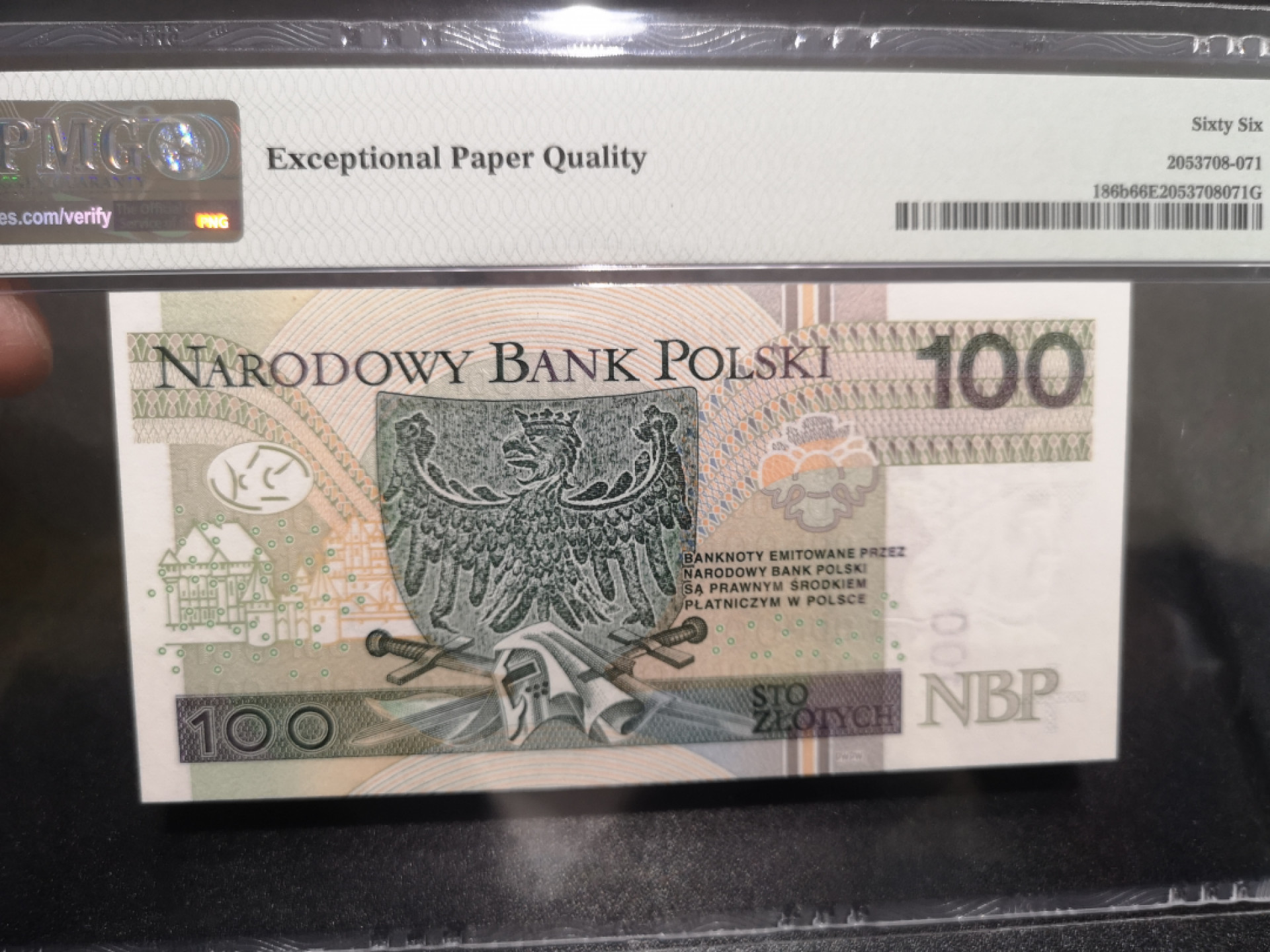 《外钞收藏家》第一百四十七期拍卖连拍第一场（98件） 2018年波兰100 无47 PMG66