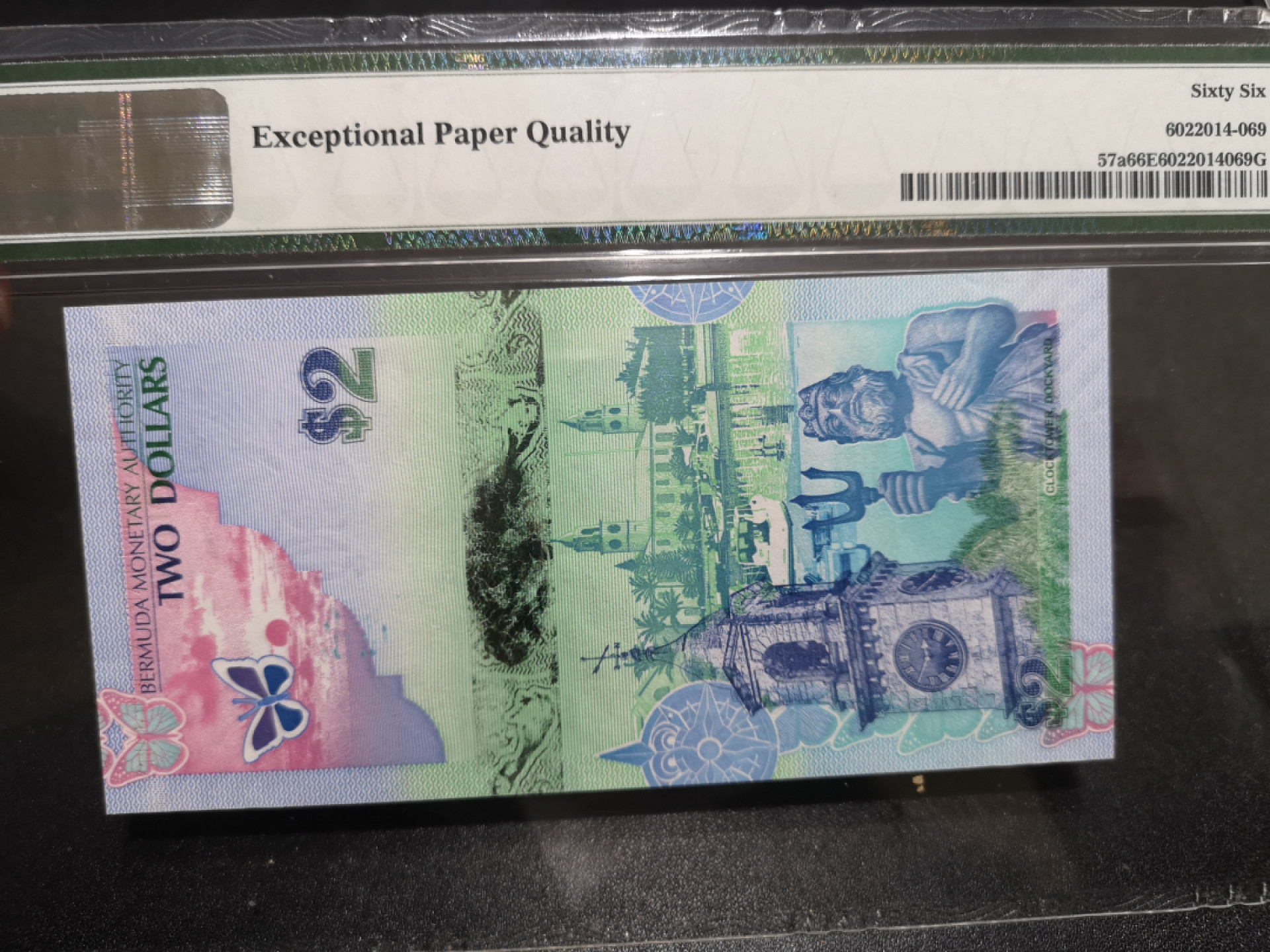 《外钞收藏家》第一百四十七期拍卖连拍第一场（98件） 2009年百慕大2刀 PMG66 洋葱冠