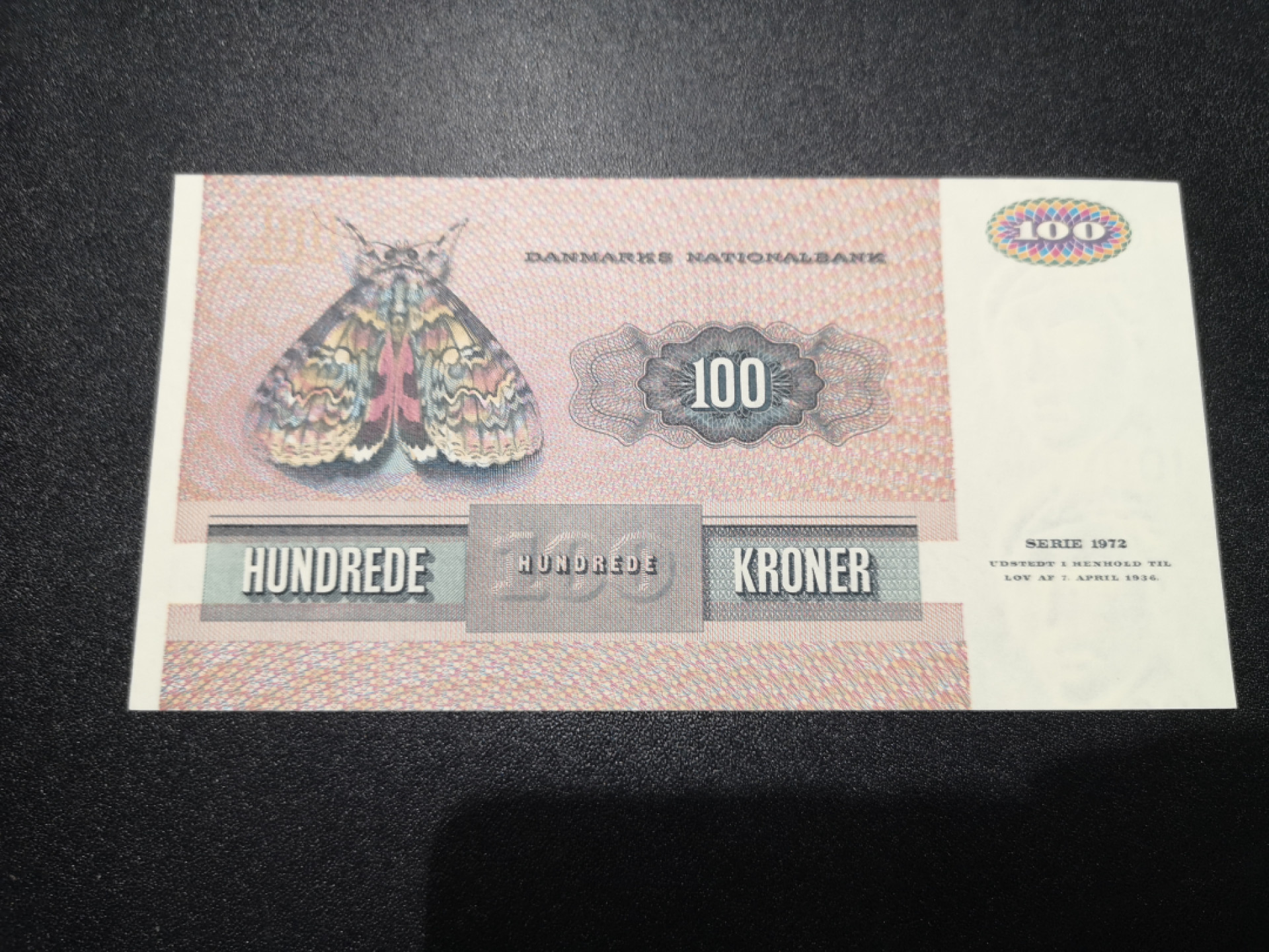 《外钞收藏家》第一百四十七期拍卖连拍第一场（98件） 丹麦动物版100克朗 全新UNC