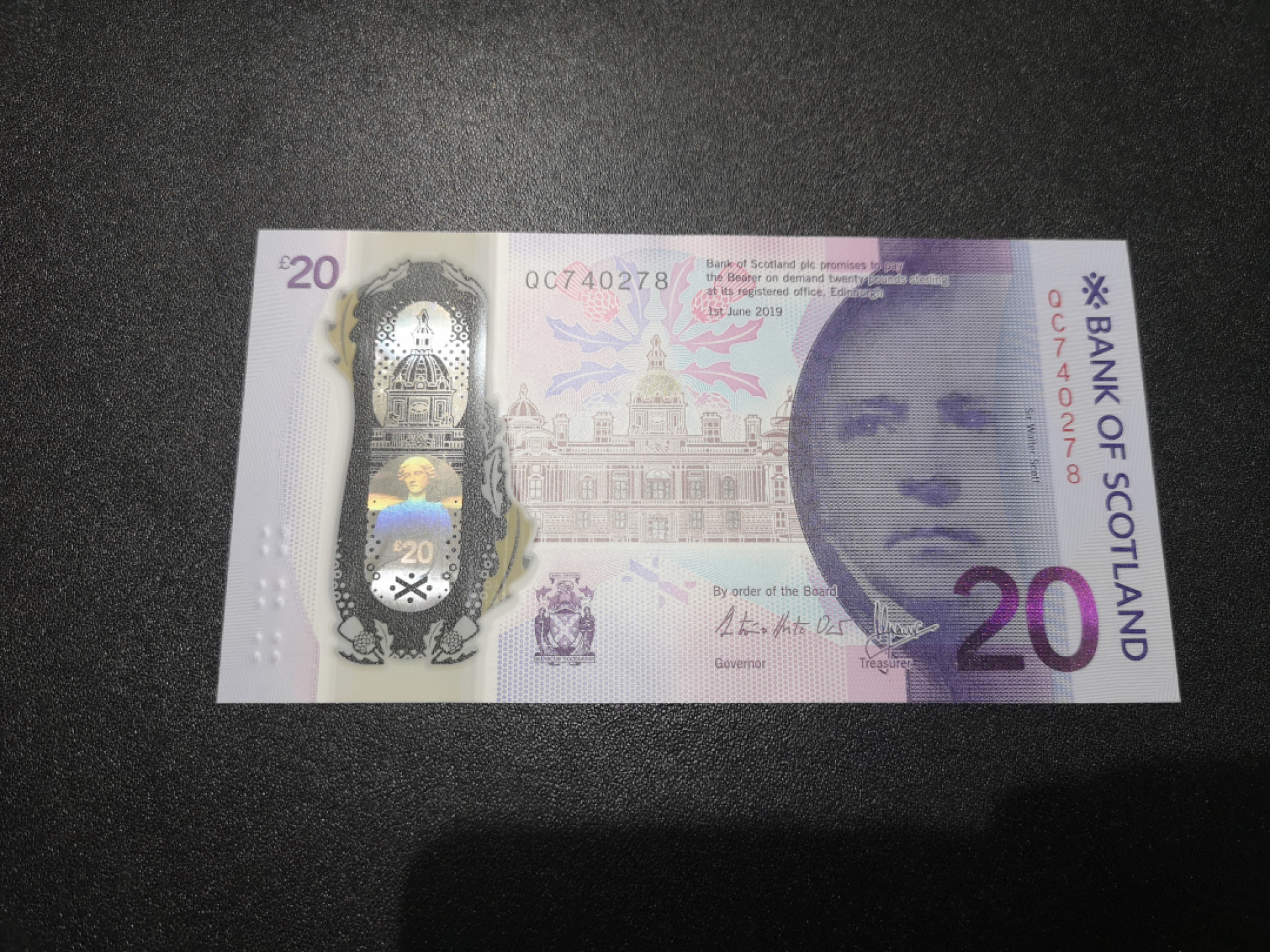 《外钞收藏家》第一百四十七期拍卖连拍第一场（98件） 2019年苏格兰20镑 全新UNC