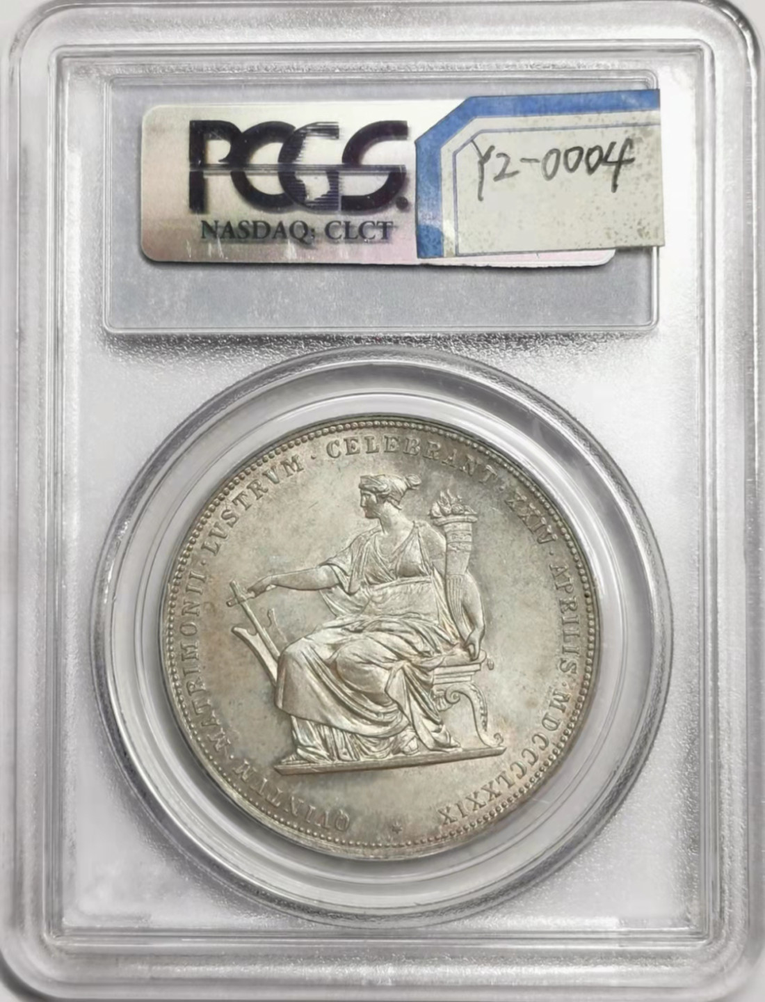 凡希社世界钱币微拍第一百七十八期 1879奥地利约瑟夫与茜茜公主2FL大银PCGS-MS63