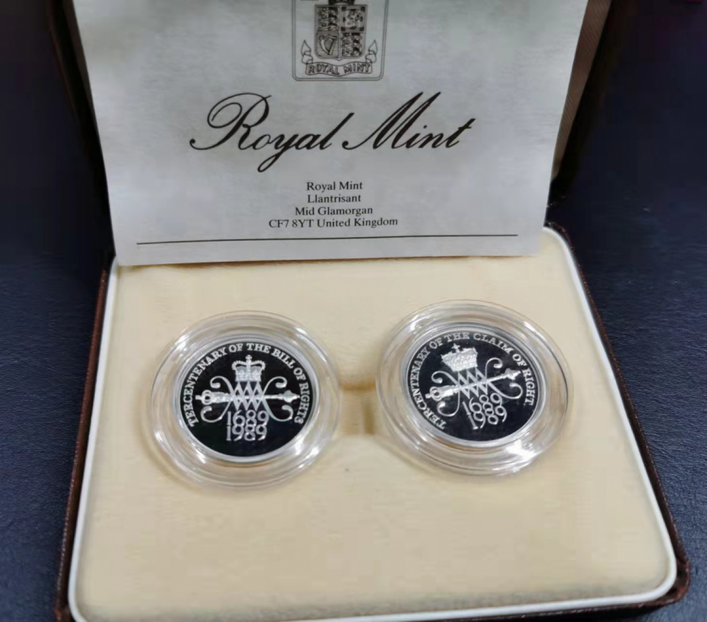 凡希社世界钱币微拍第一百七十八期 1989英国加厚两镑银币PS原盒证书