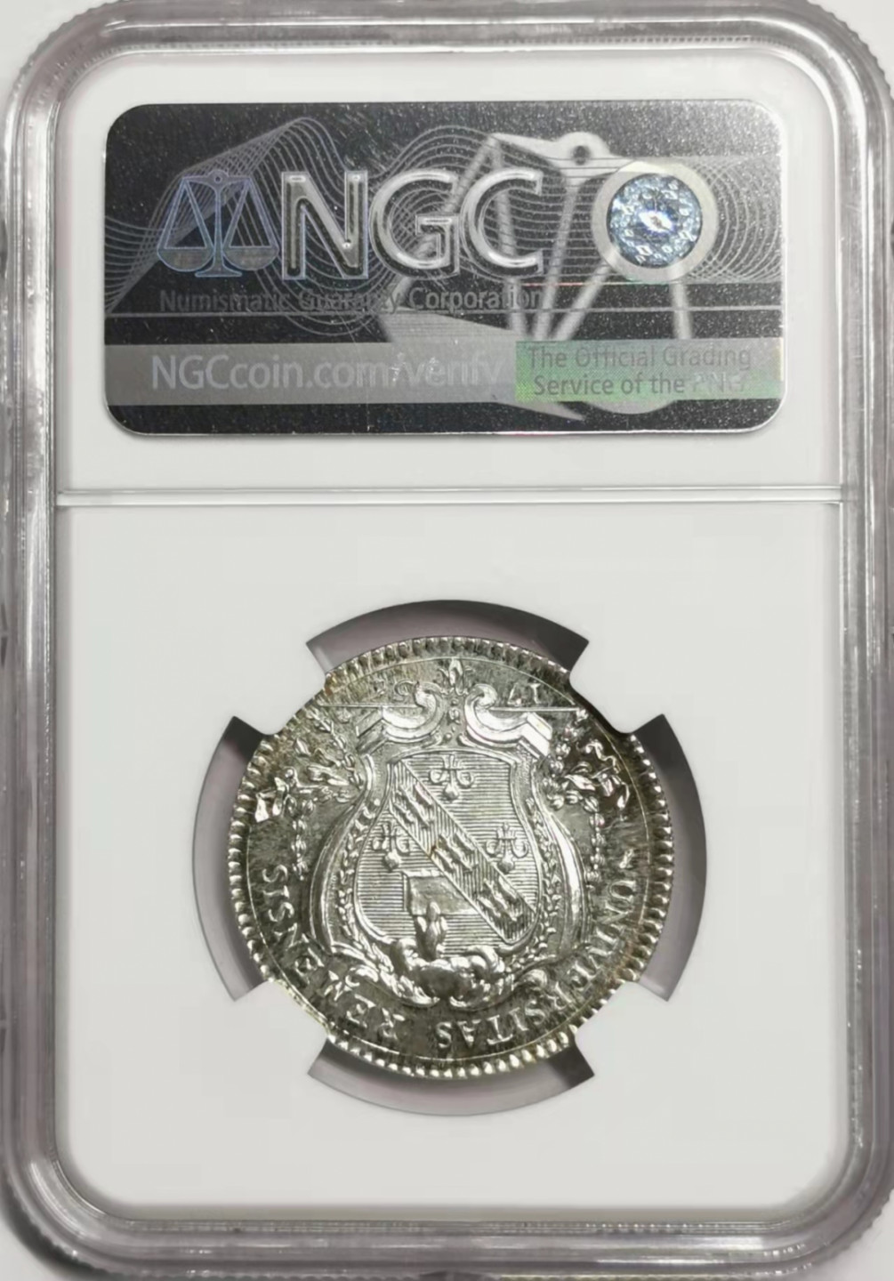 凡希社世界钱币微拍第一百七十八期 1756法国兰斯大学纪念银章NGC-MS63