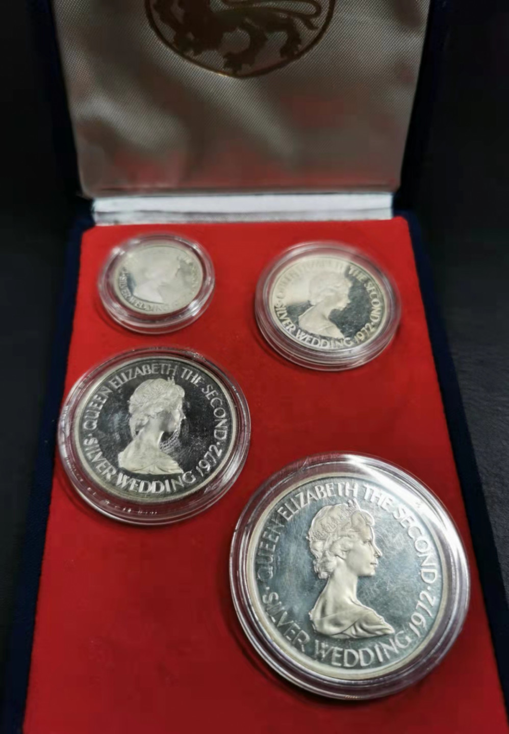 凡希社世界钱币微拍第一百七十八期 1972泽西岛全银精铸PS原盒好品