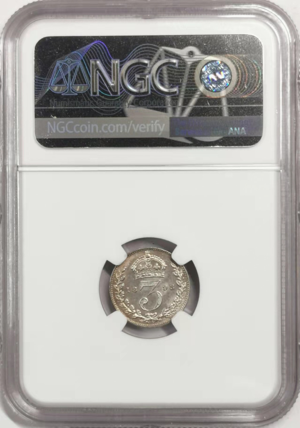 凡希社世界钱币微拍第一百七十八期 1893老维批纱3便士NGC-MS64