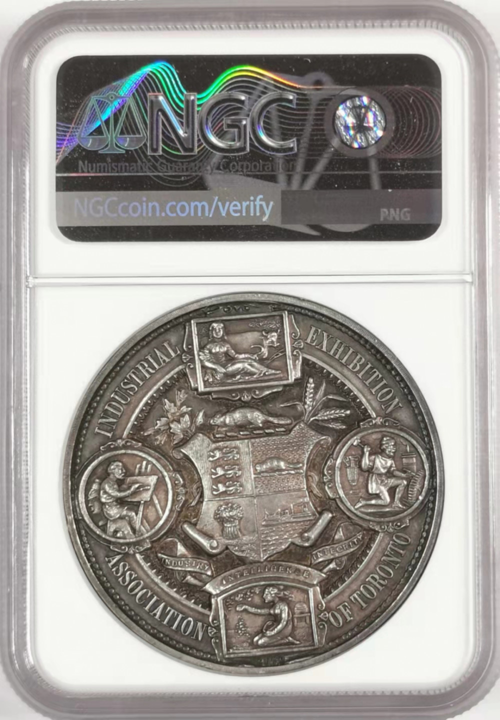 凡希社世界钱币微拍第一百七十八期 十九世纪加拿大多伦多工业博览会纪念银章NGC-MS62