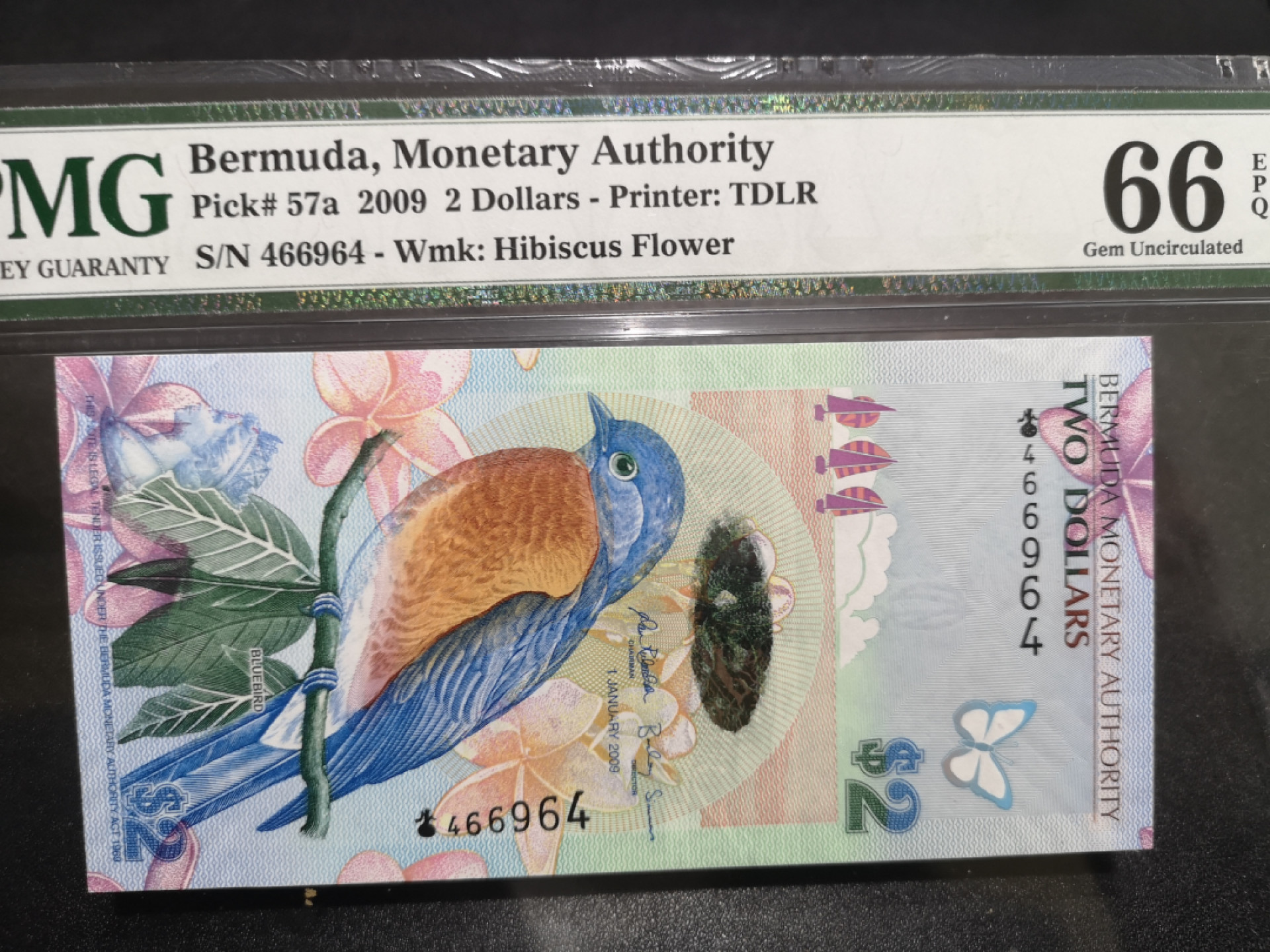 《外钞收藏家》第一百四十七期拍卖连拍第一场（98件） 2009年百慕大2刀 PMG66 洋葱冠