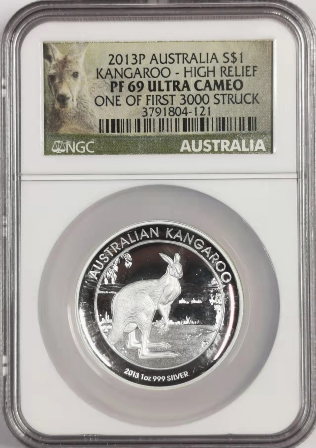 凡希社世界钱币微拍第一百七十八期 2013澳大利亚袋鼠碟型银币NGC-PF69UC